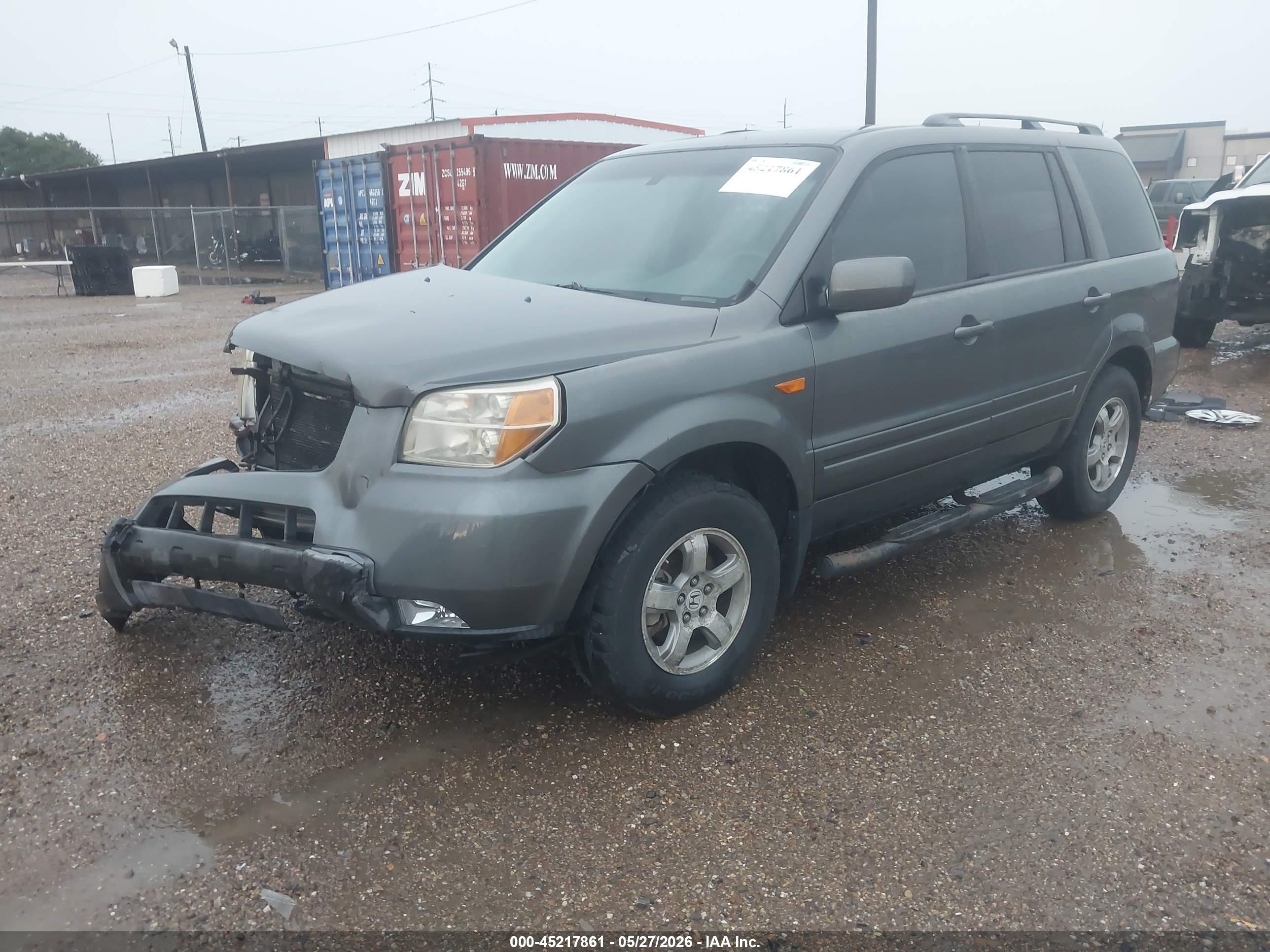 2008 Honda Pilot Se Gray vin: 5FNYF28378B016110