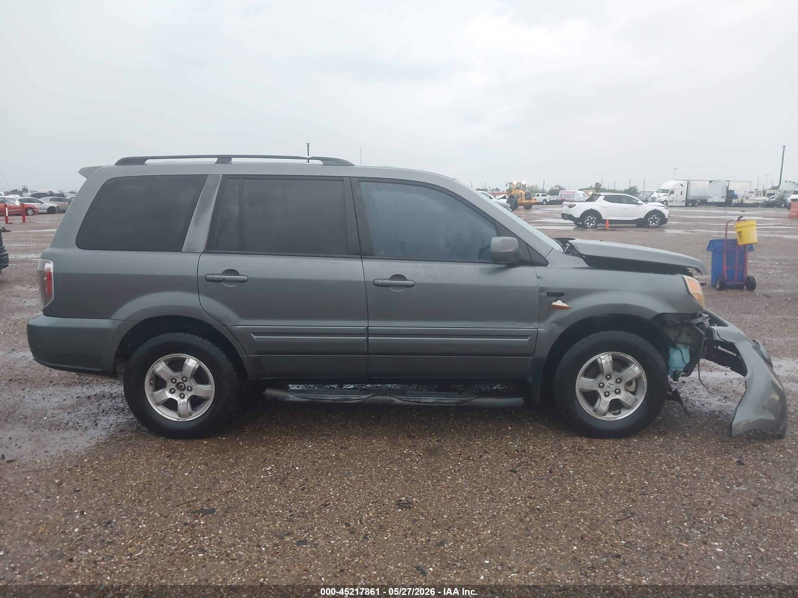 2008 Honda Pilot Se Gray vin: 5FNYF28378B016110