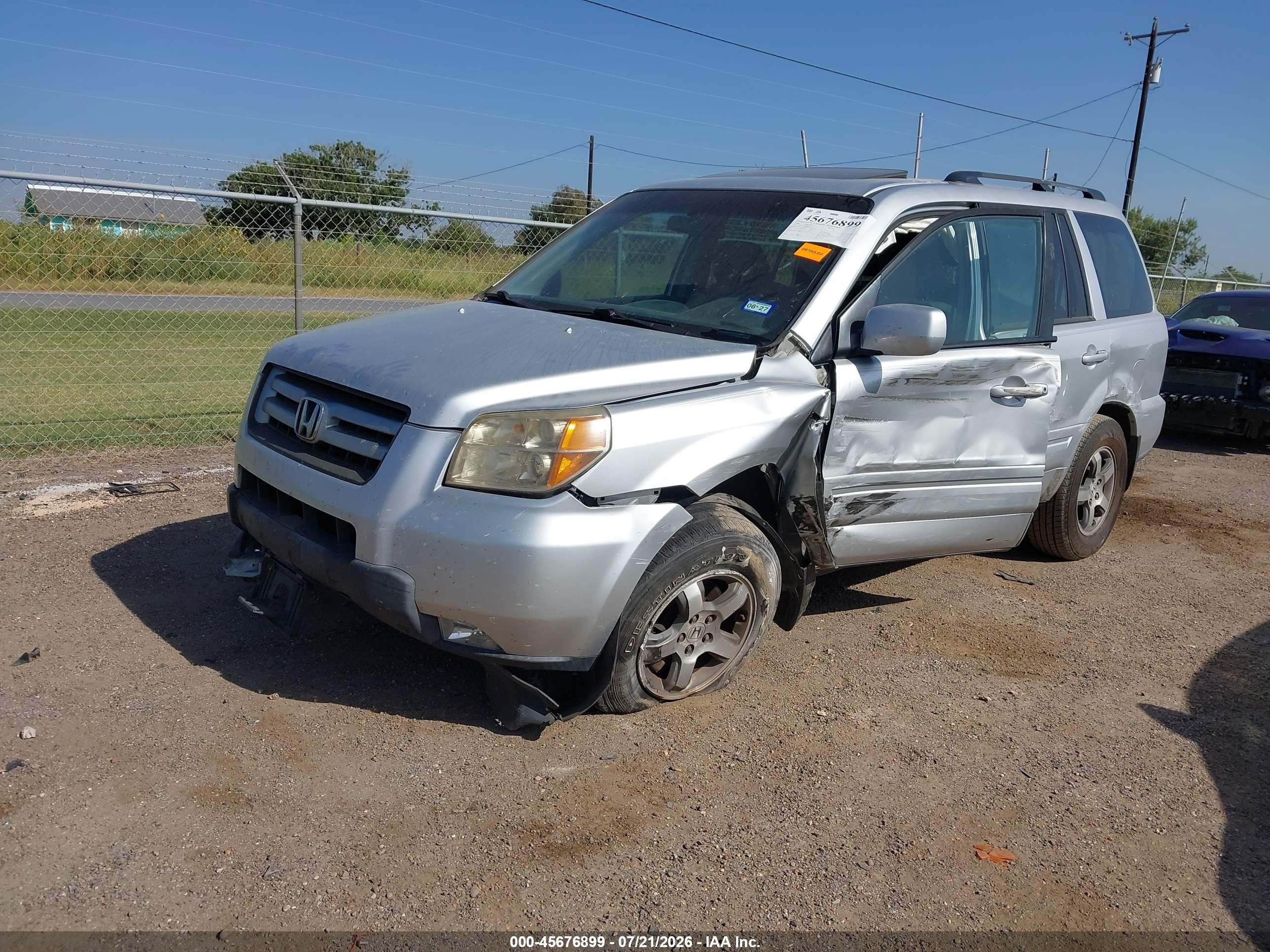 2008 Honda Pilot Se Silver vin: 5FNYF28388B002023