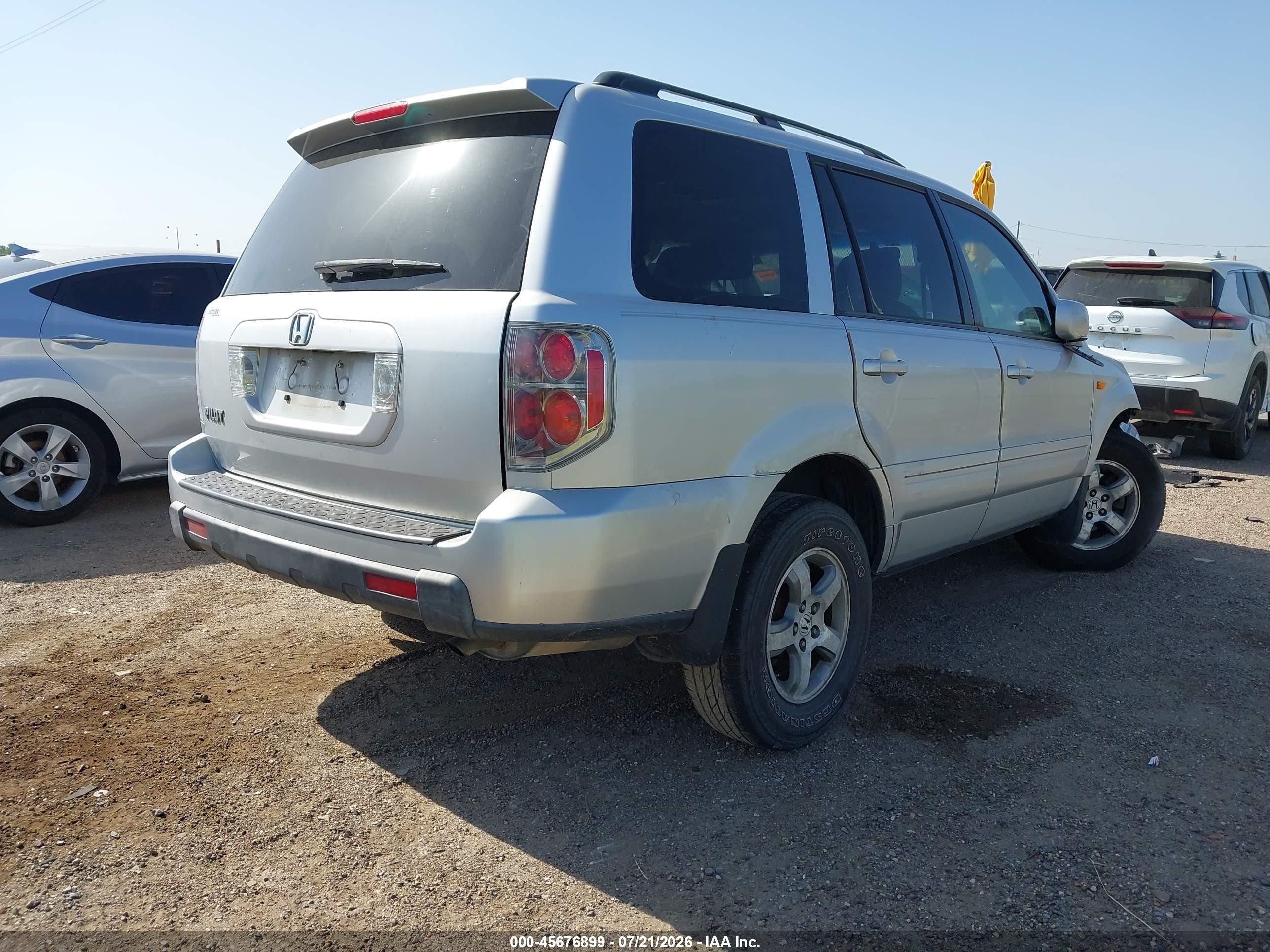 2008 Honda Pilot Se Silver vin: 5FNYF28388B002023