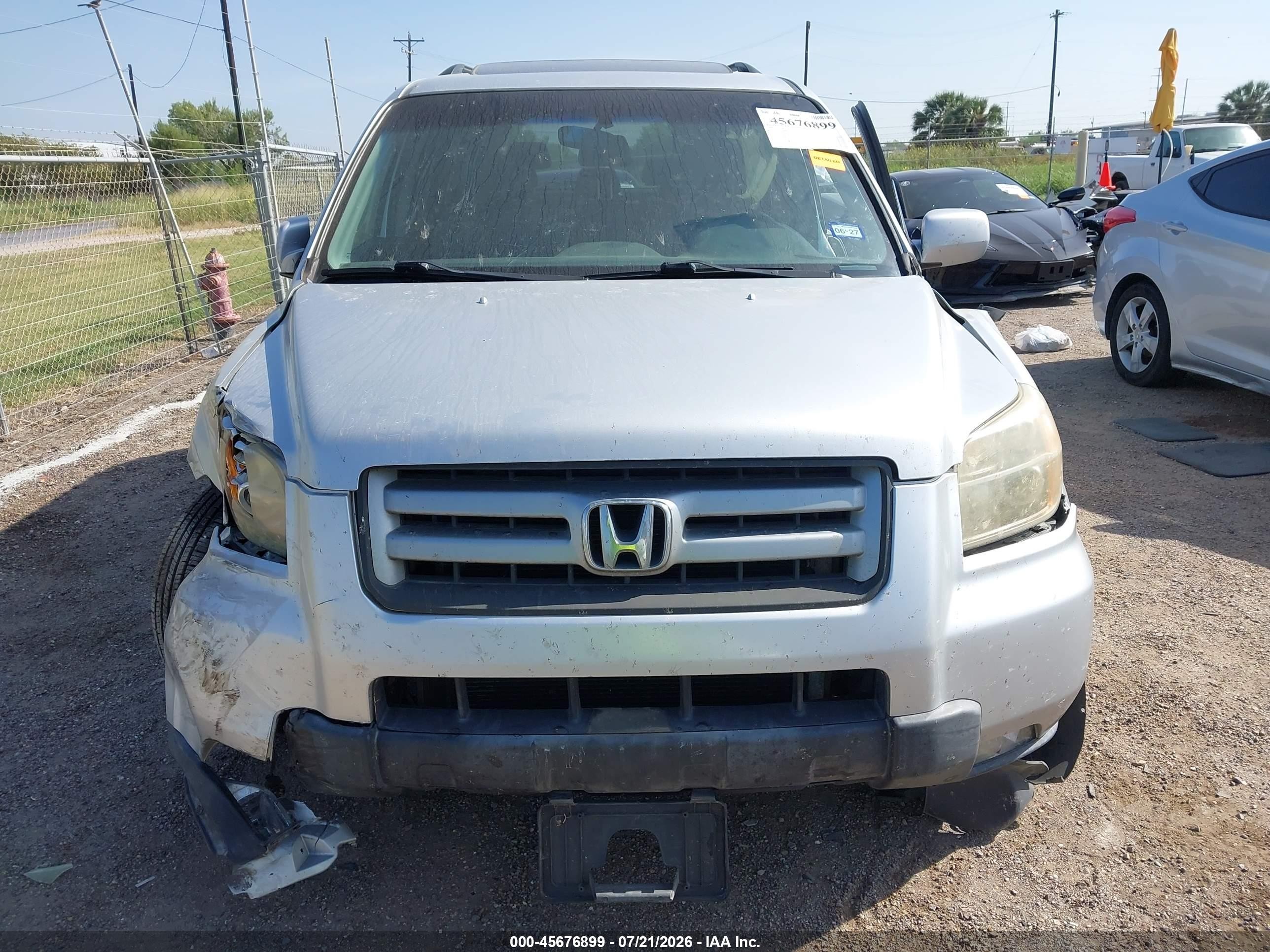 2008 Honda Pilot Se Silver vin: 5FNYF28388B002023