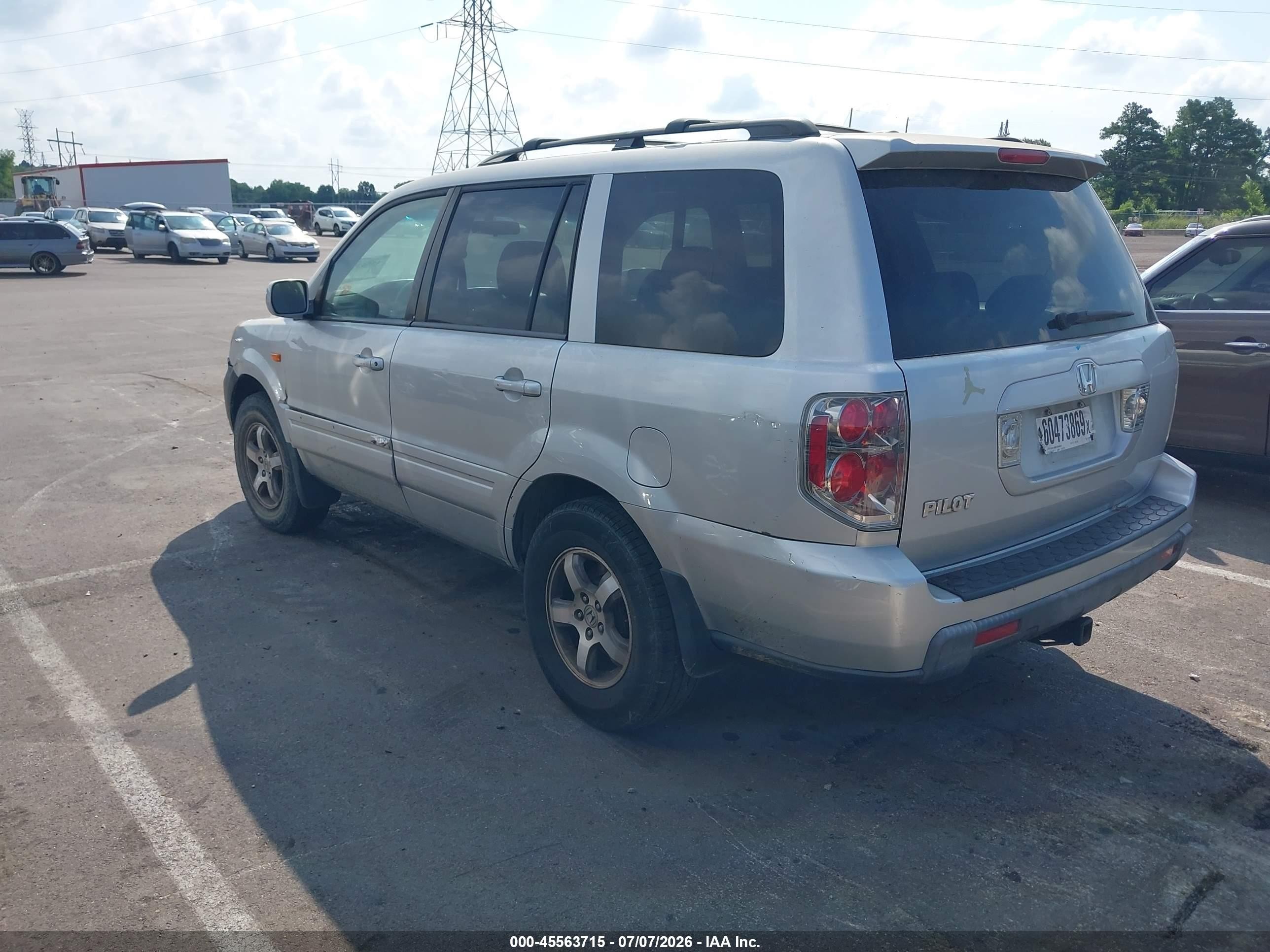 2008 Honda Pilot Se Gray vin: 5FNYF28388B021784