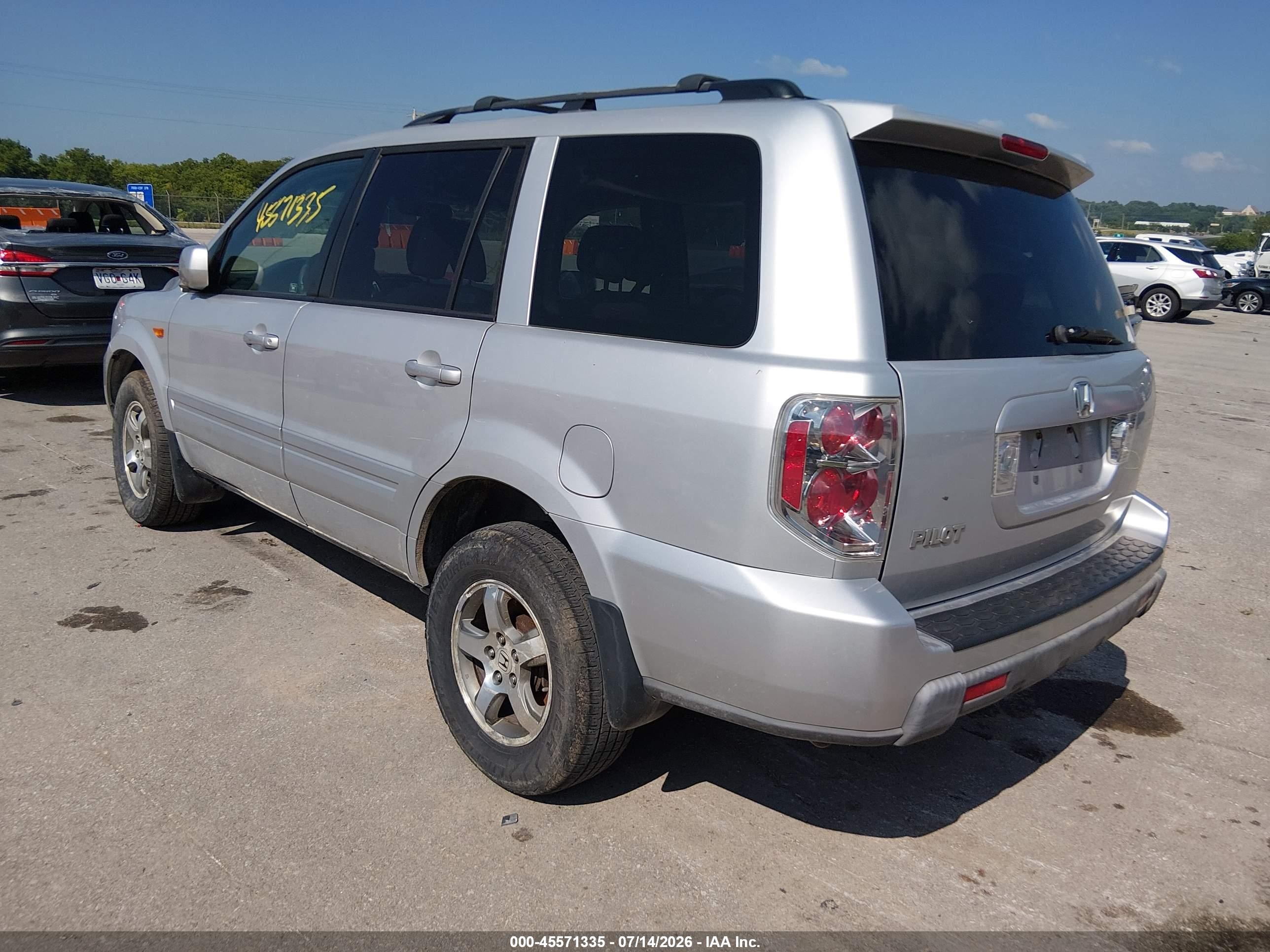 2008 Honda Pilot Se Silver vin: 5FNYF28398B027352