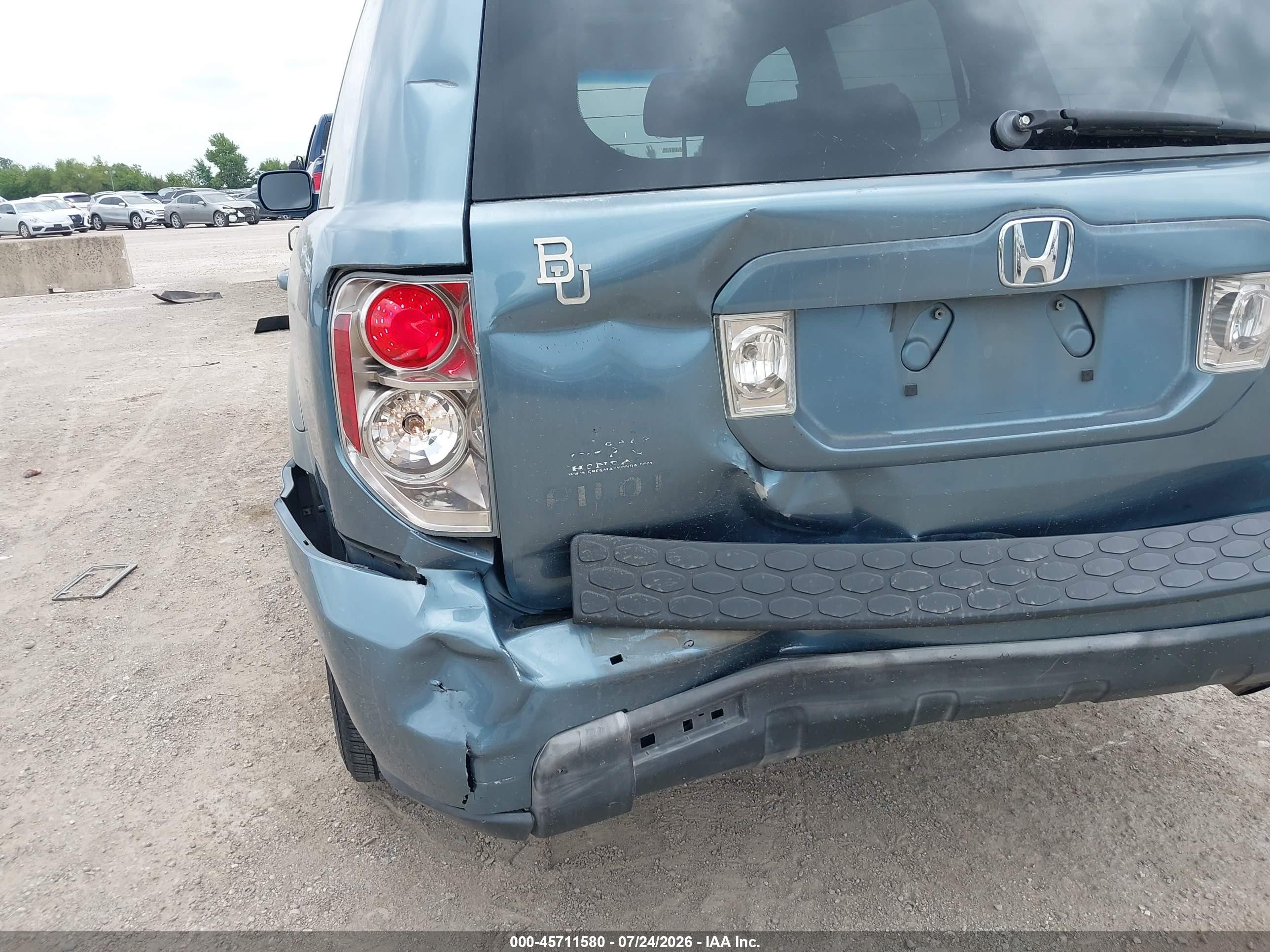 2008 Honda Pilot Se Синий vin: 5FNYF283X8B004209