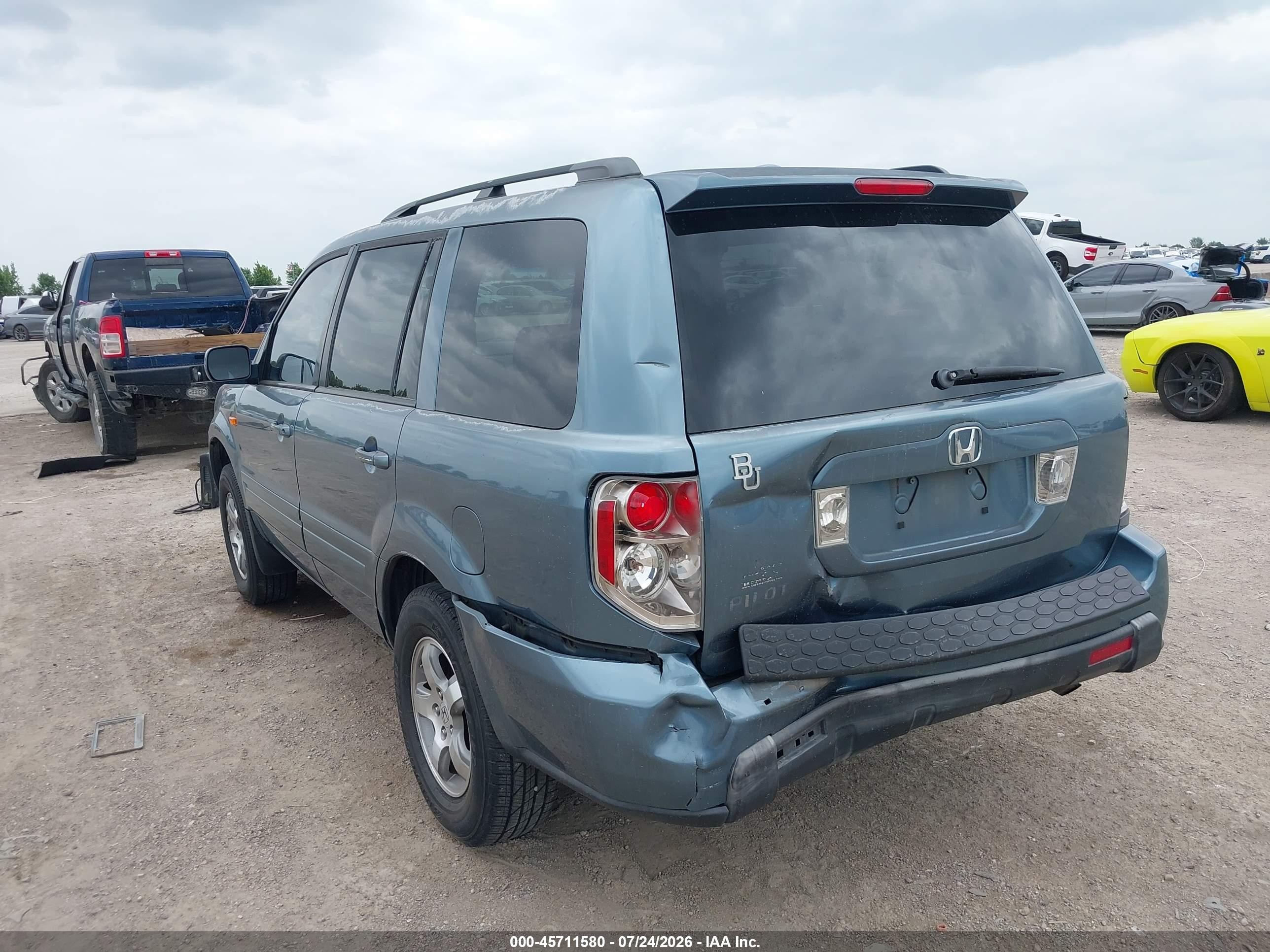 2008 Honda Pilot Se Синий vin: 5FNYF283X8B004209