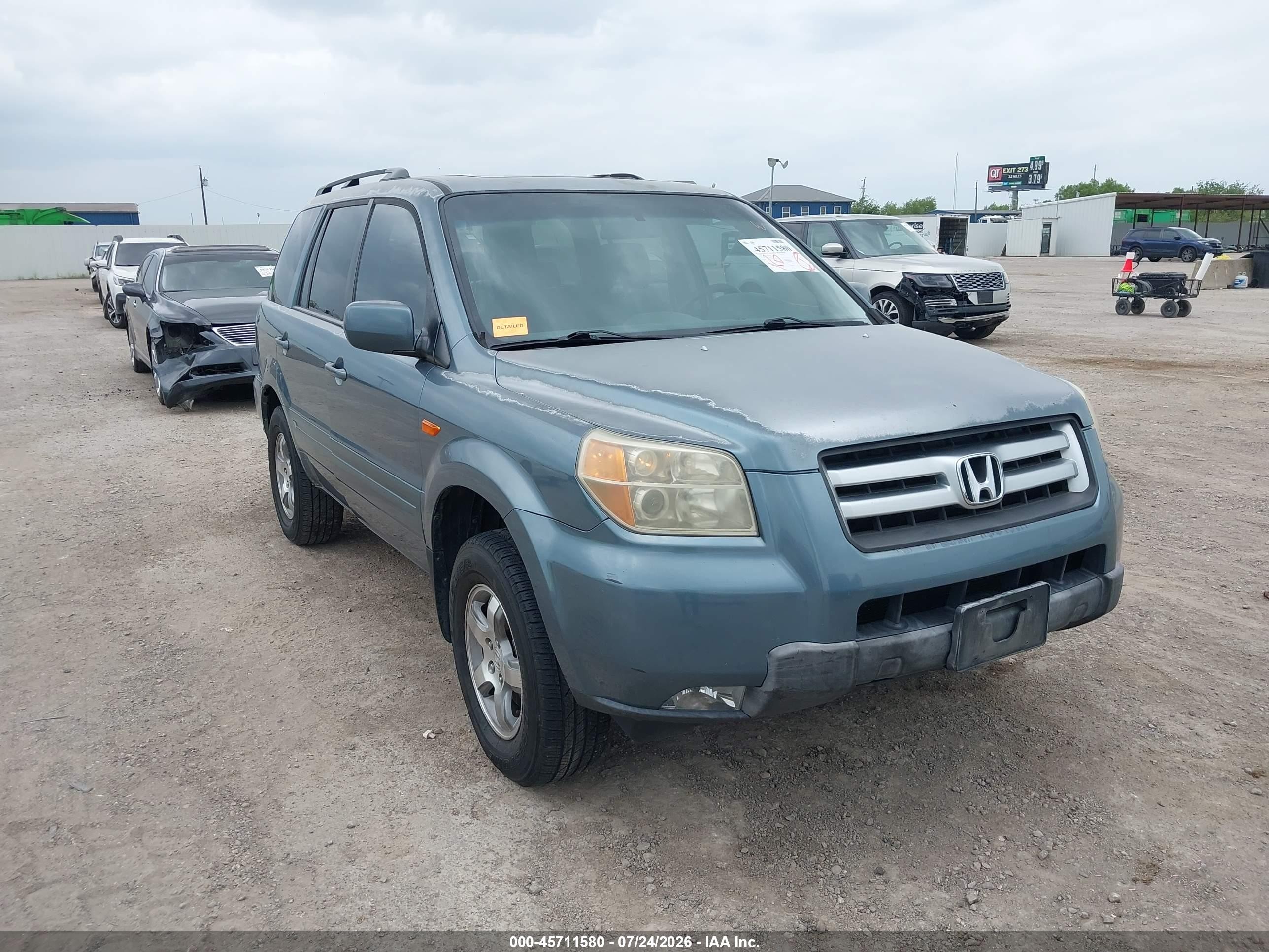 2008 Honda Pilot Se Blue vin: 5FNYF283X8B004209
