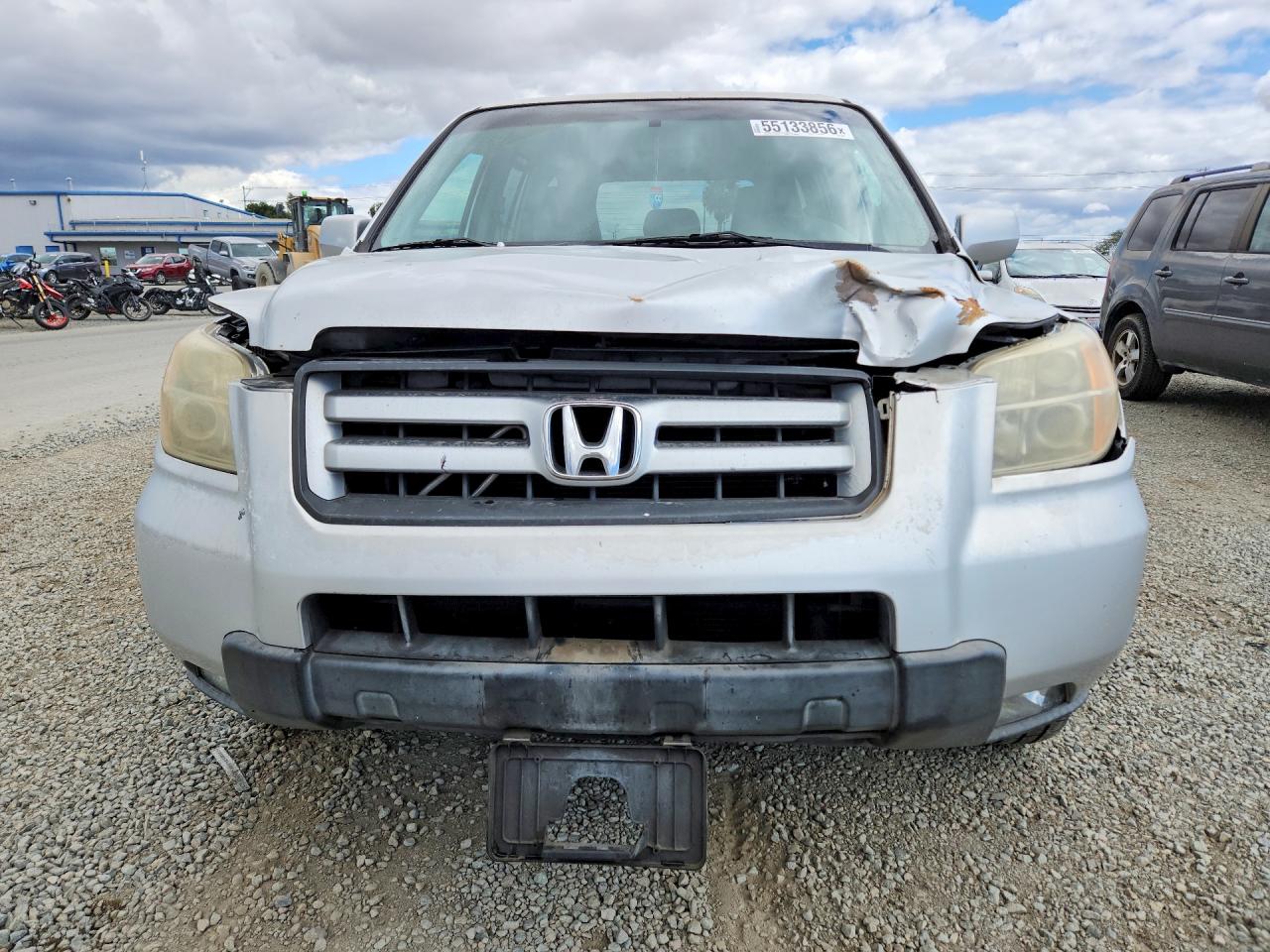 2007 Honda Pilot Ex Silver vin: 5FNYF28407B012326