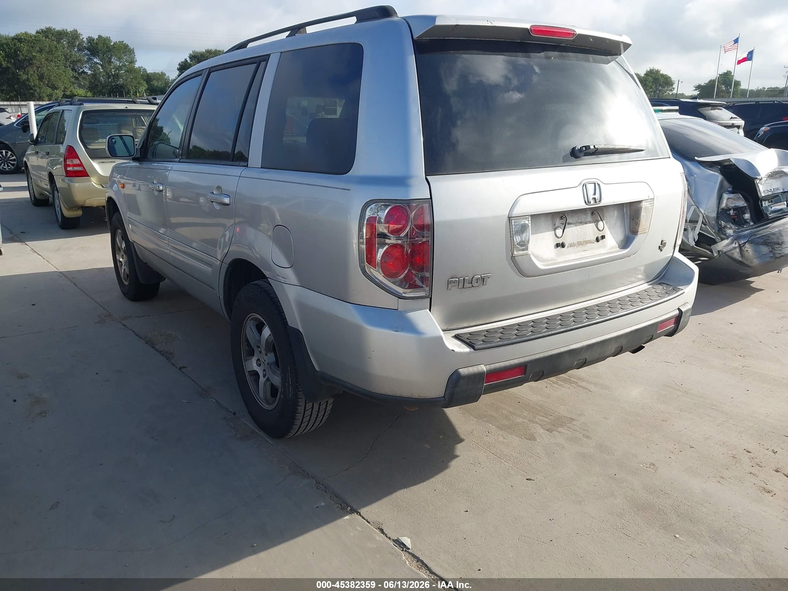 2007 Honda Pilot Ex Silver vin: 5FNYF28407B033452