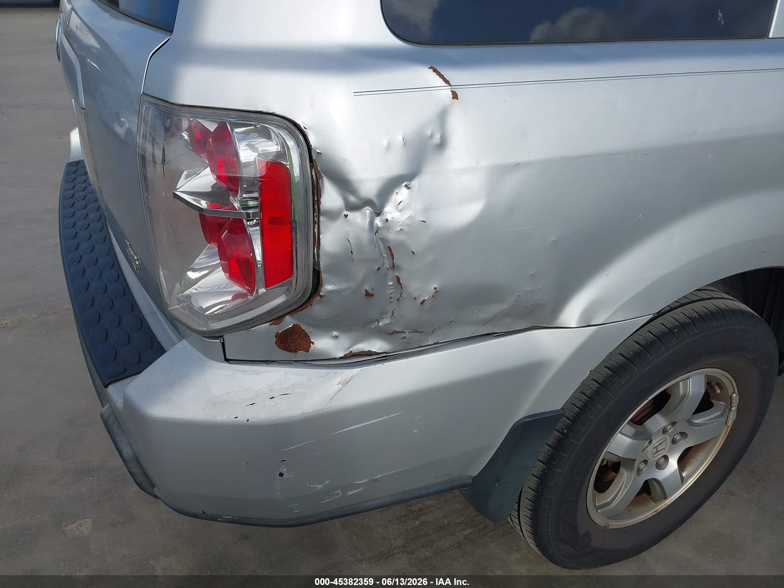 2007 Honda Pilot Ex Silver vin: 5FNYF28407B033452