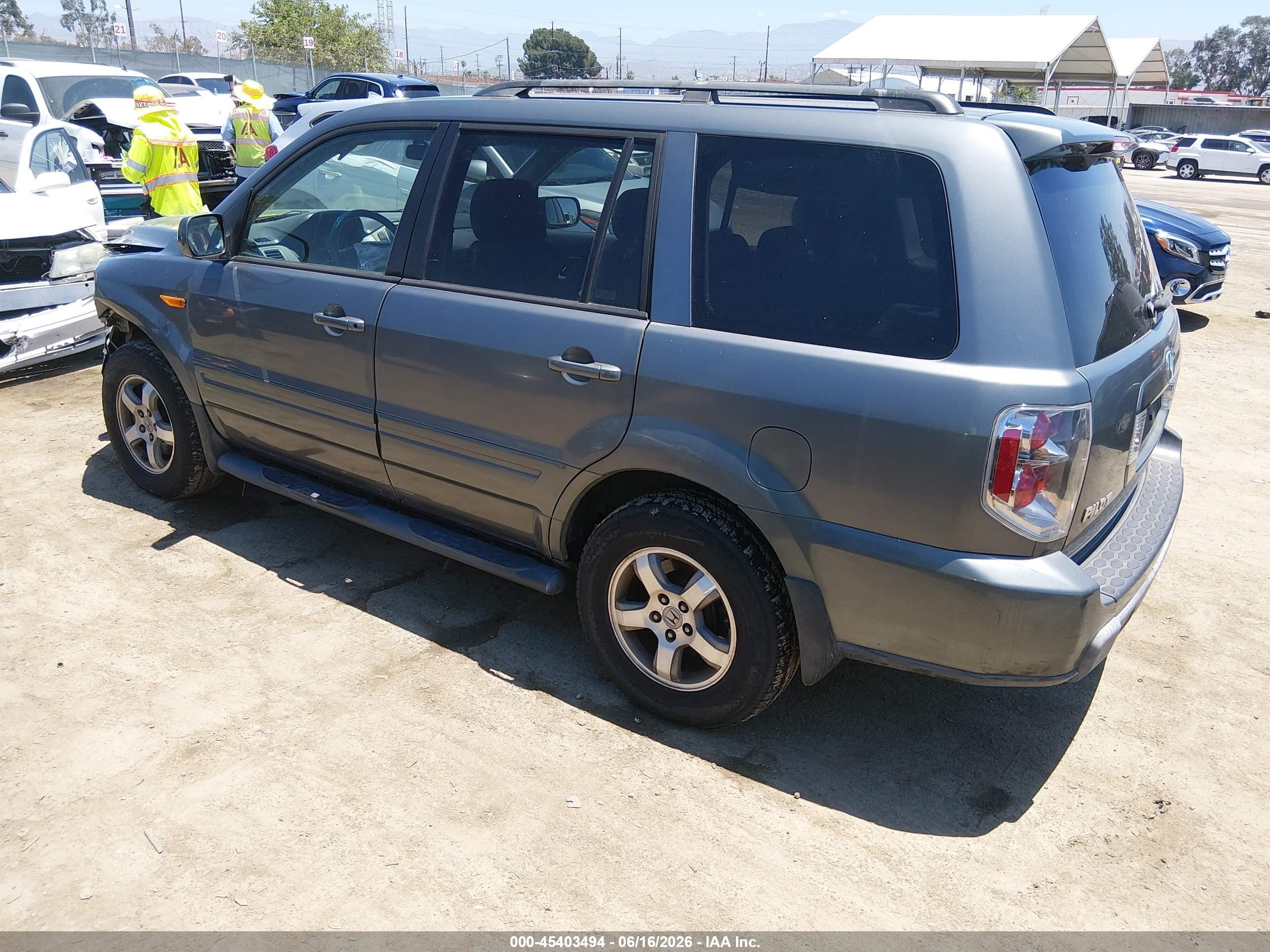 2008 Honda Pilot Ex Gray vin: 5FNYF28408B012912