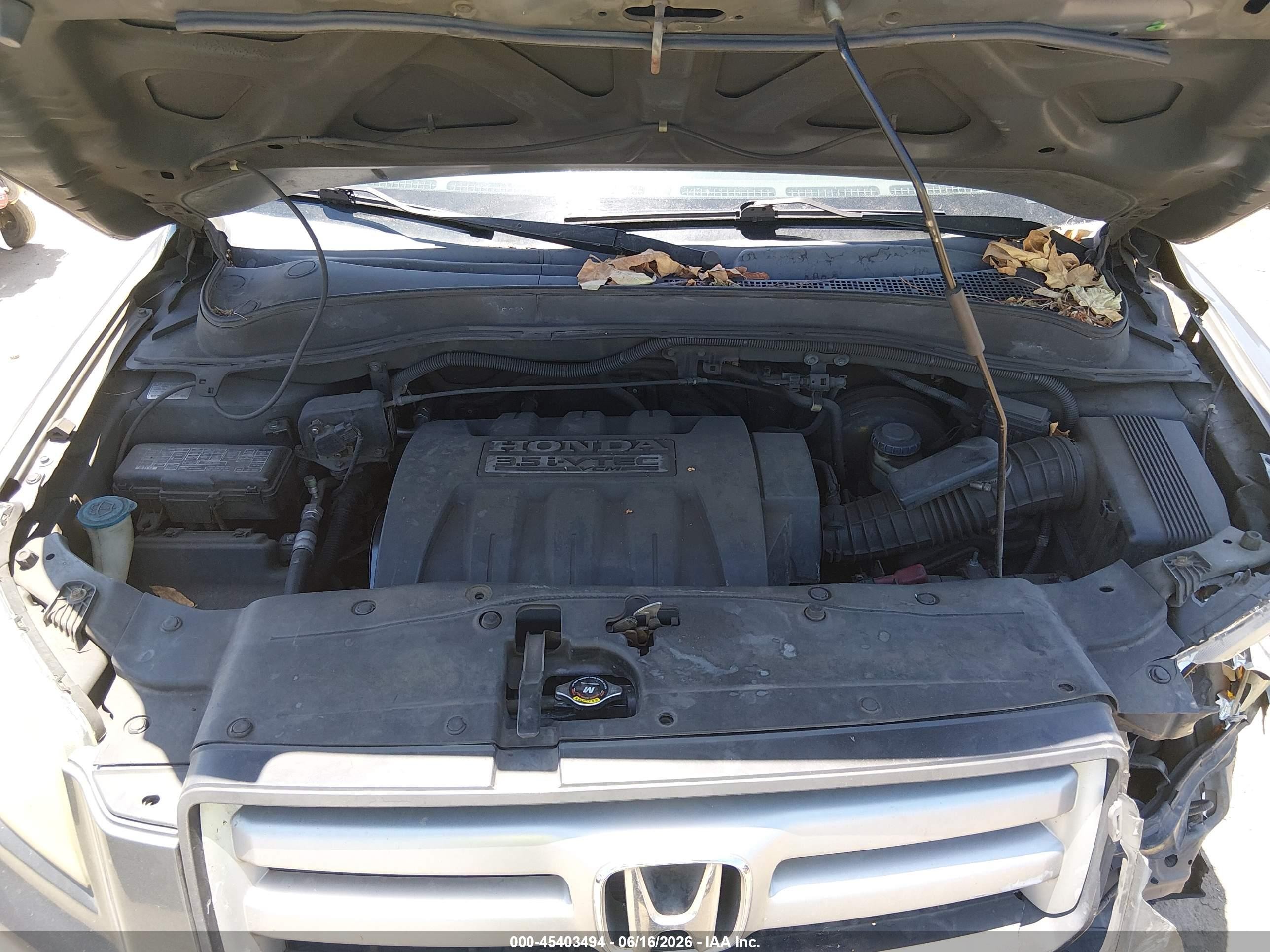 2008 Honda Pilot Ex Gray vin: 5FNYF28408B012912