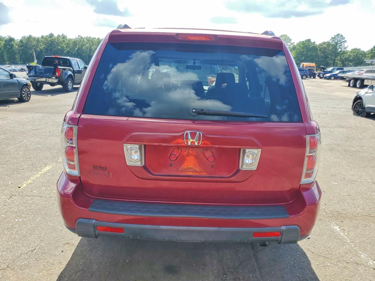 2006 Honda Pilot Ex Maroon vin: 5FNYF28416B041669
