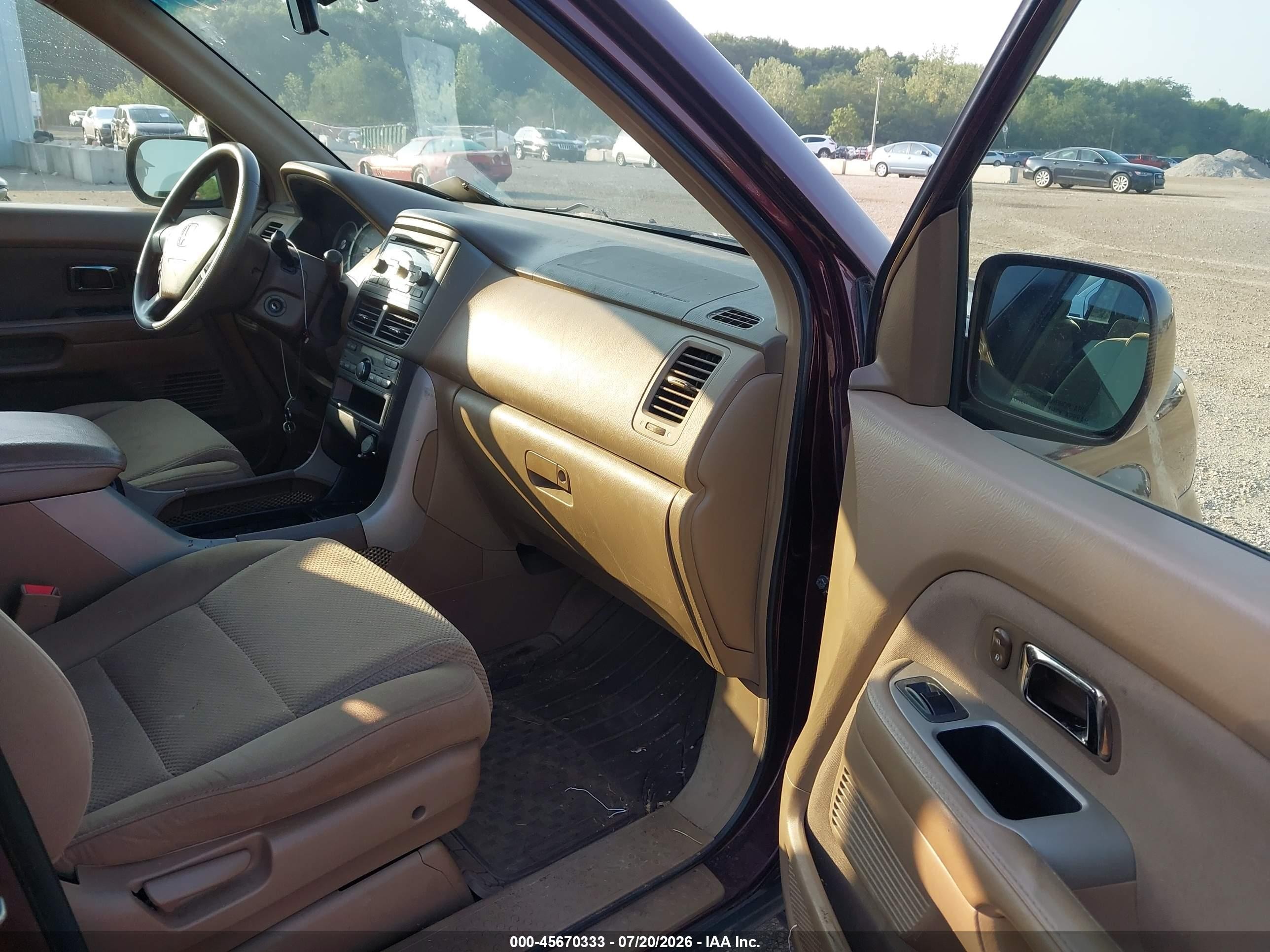 2008 Honda Pilot Ex Red vin: 5FNYF28418B009257
