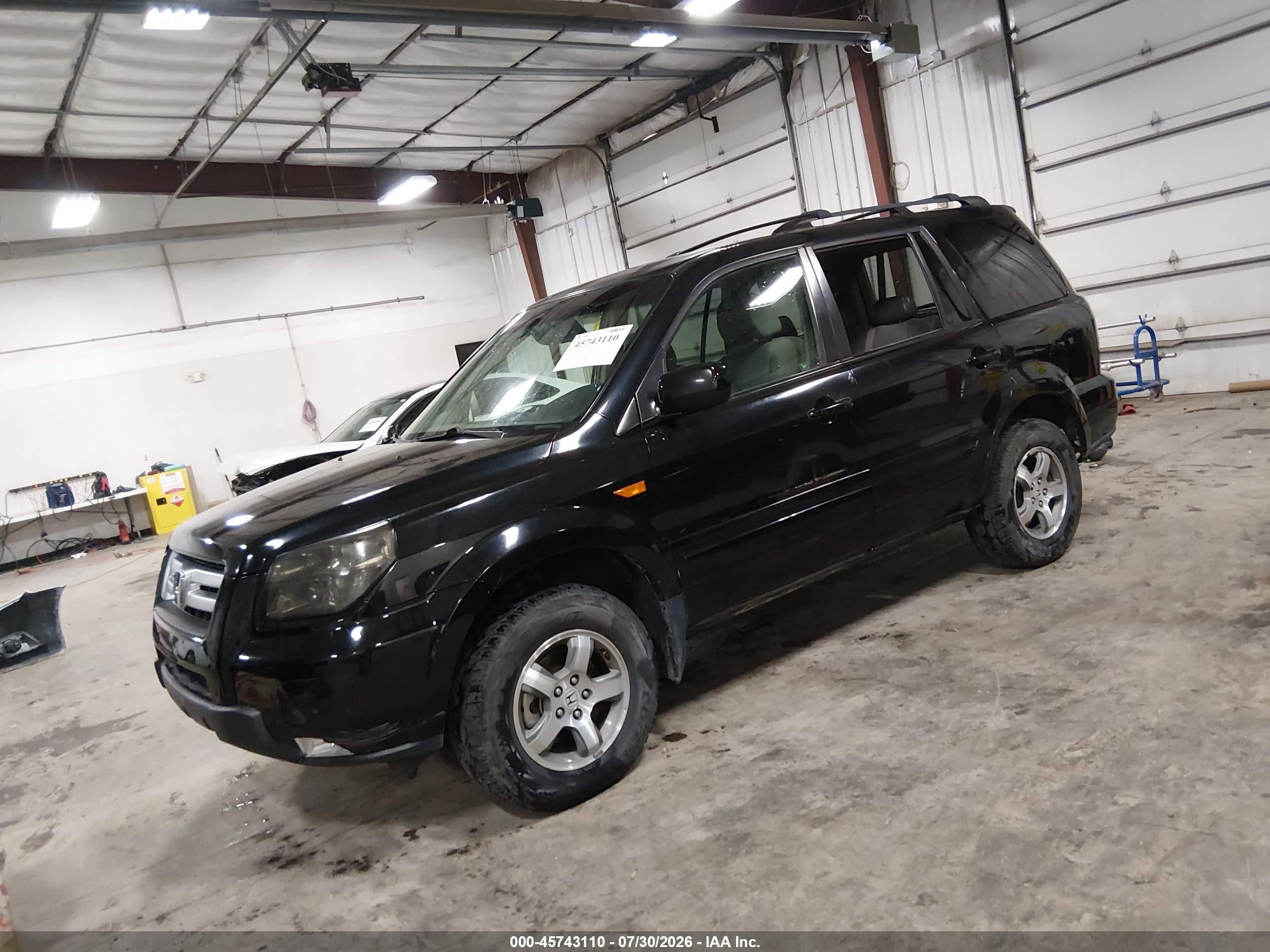 2007 Honda Pilot Ex Black vin: 5FNYF28427B003630