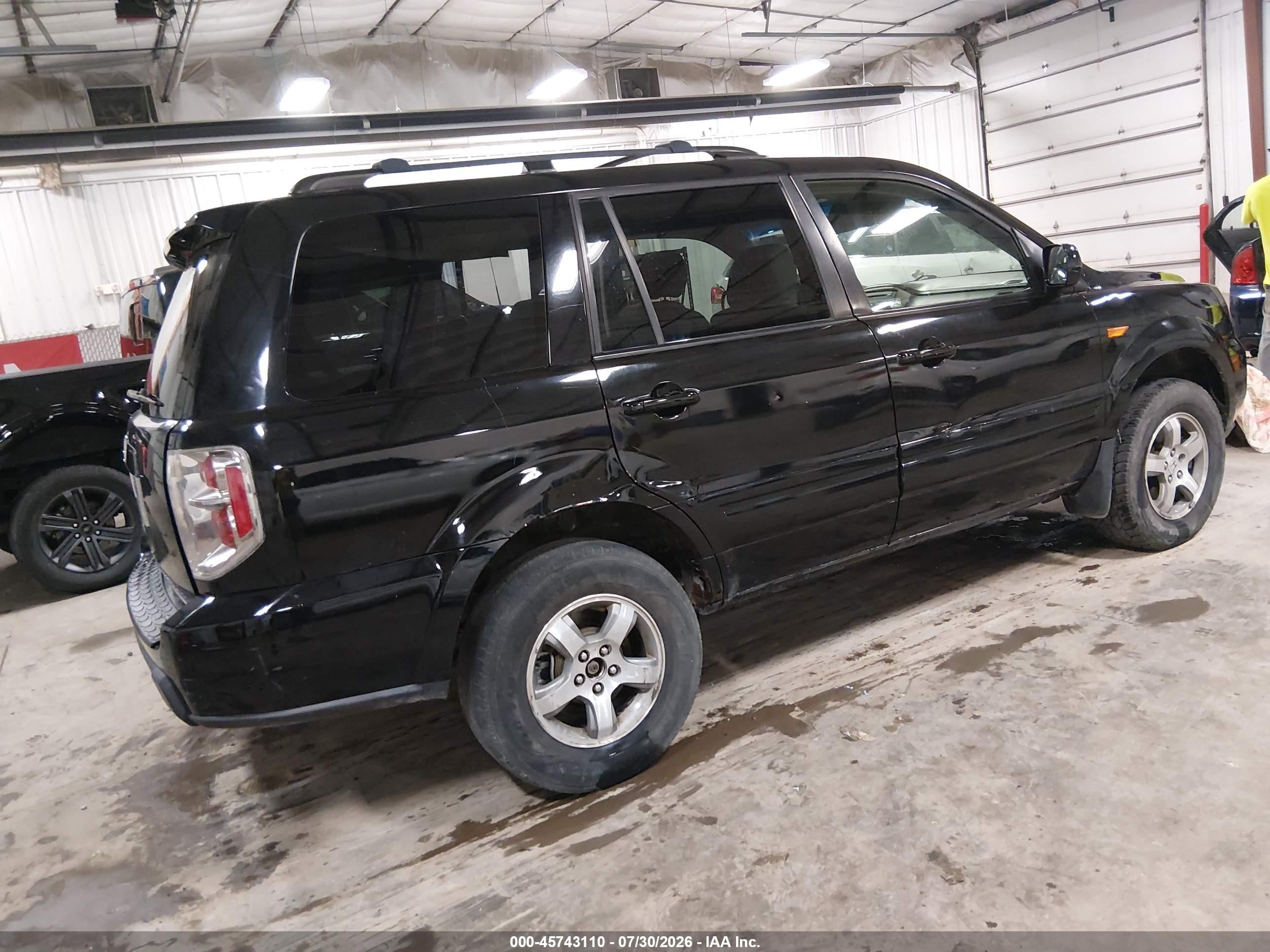 2007 Honda Pilot Ex Black vin: 5FNYF28427B003630