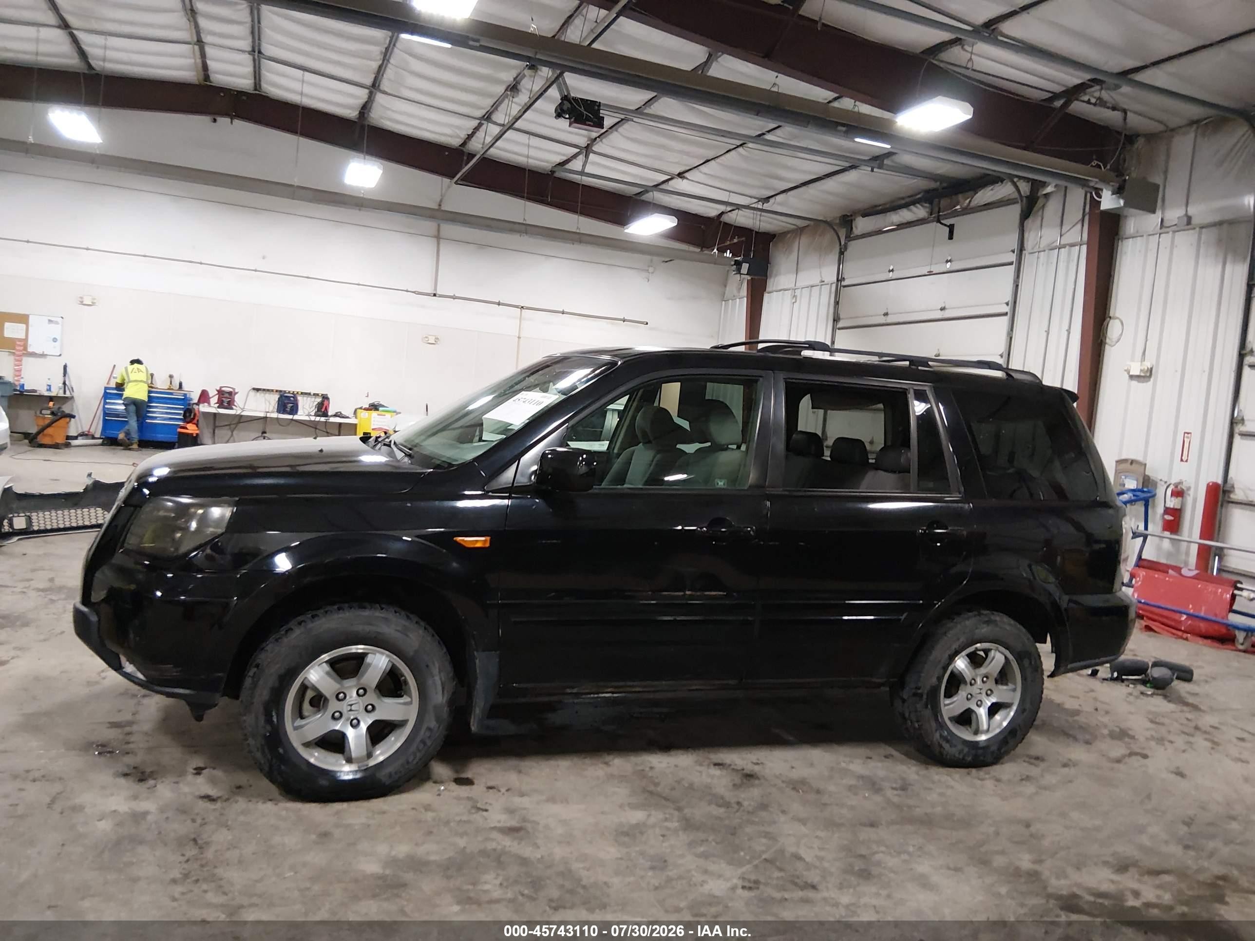 2007 Honda Pilot Ex Black vin: 5FNYF28427B003630