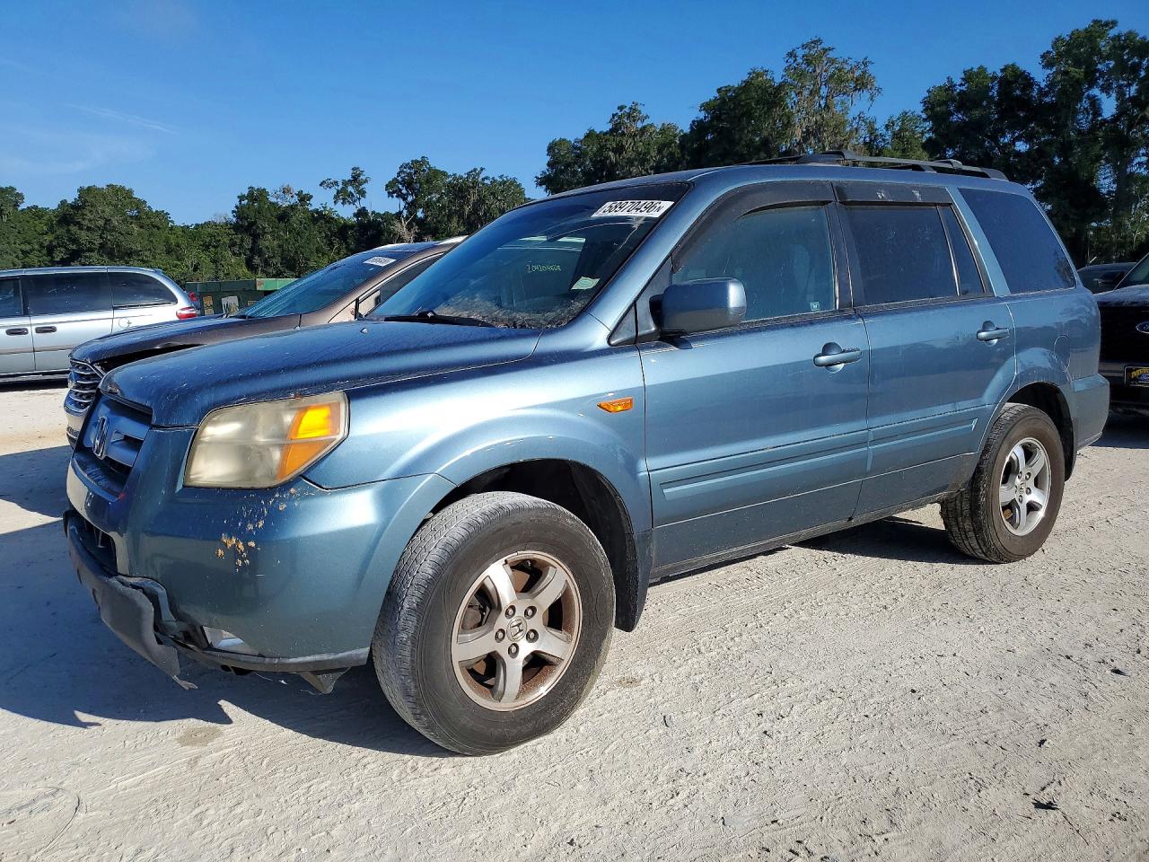 2007 Honda Pilot Ex Синий vin: 5FNYF28437B009419