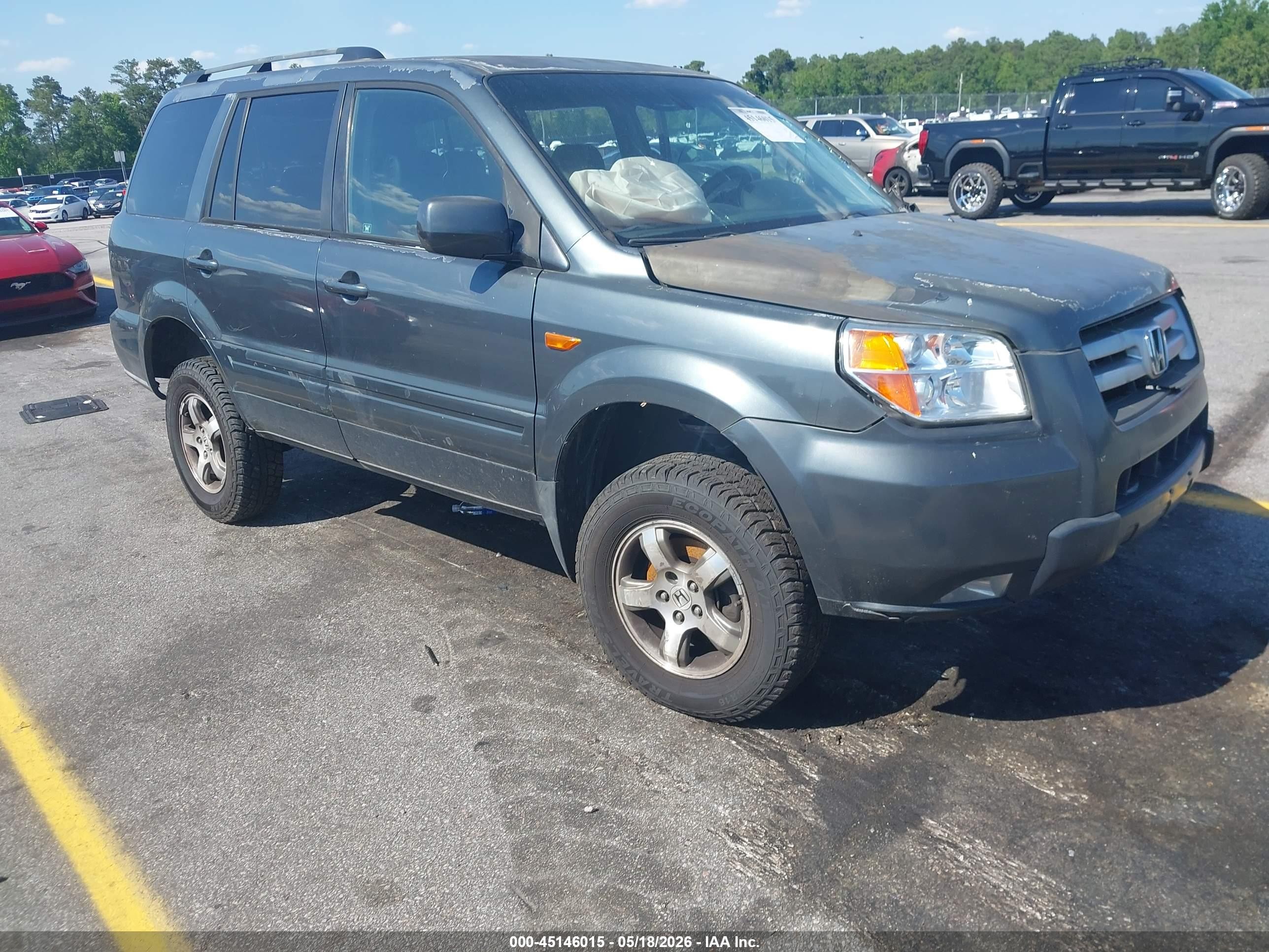 2006 Honda Pilot Ex Серый vin: 5FNYF28446B025434