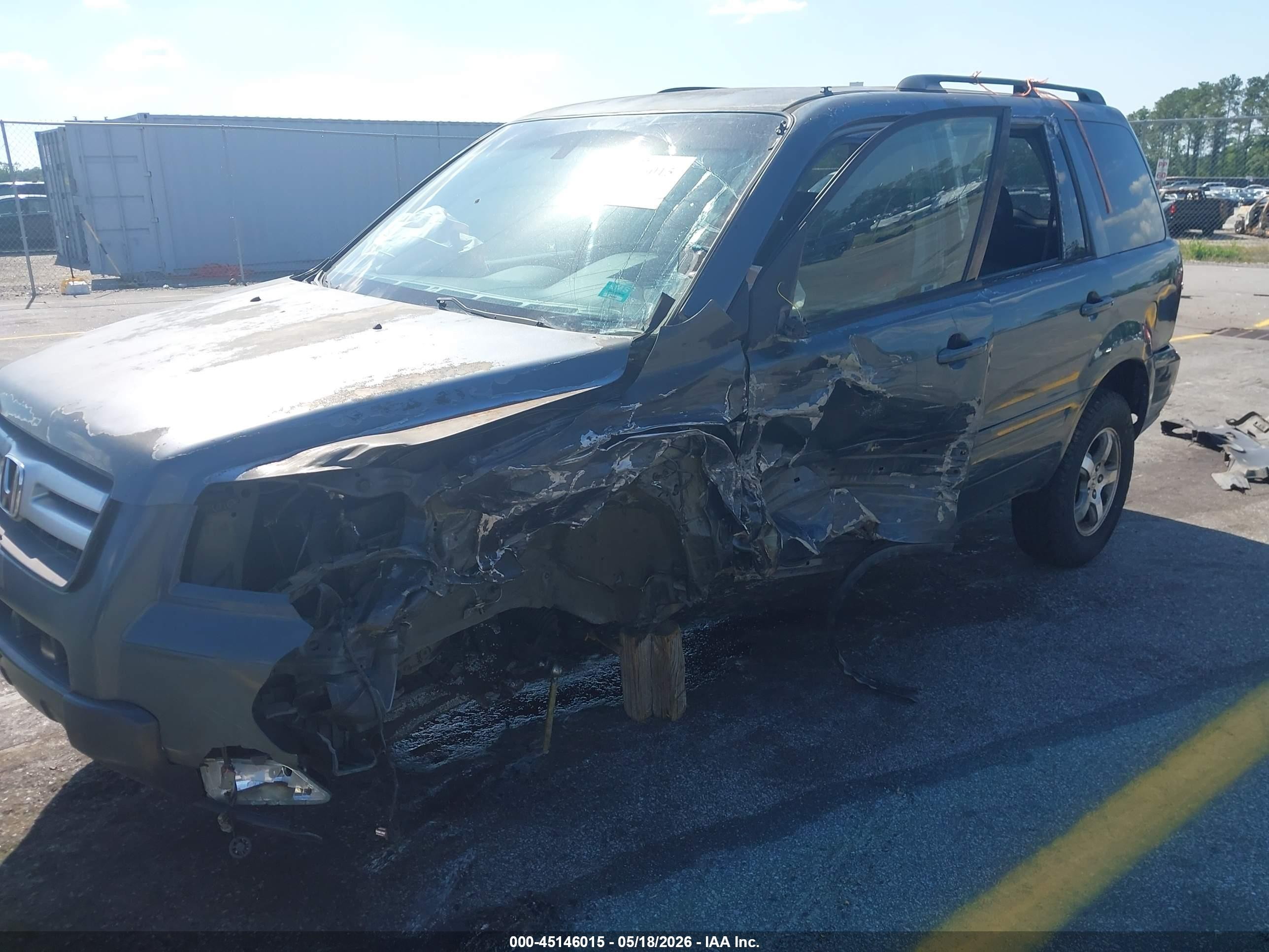 2006 Honda Pilot Ex Серый vin: 5FNYF28446B025434