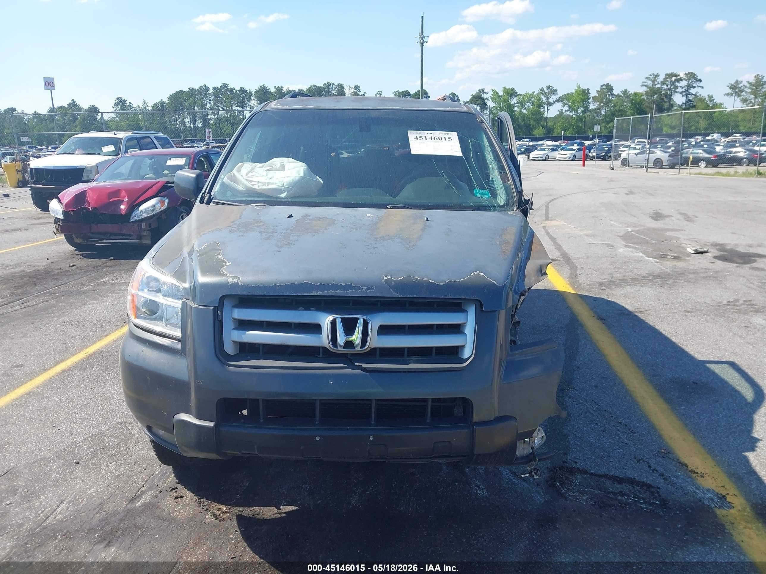 2006 Honda Pilot Ex Серый vin: 5FNYF28446B025434