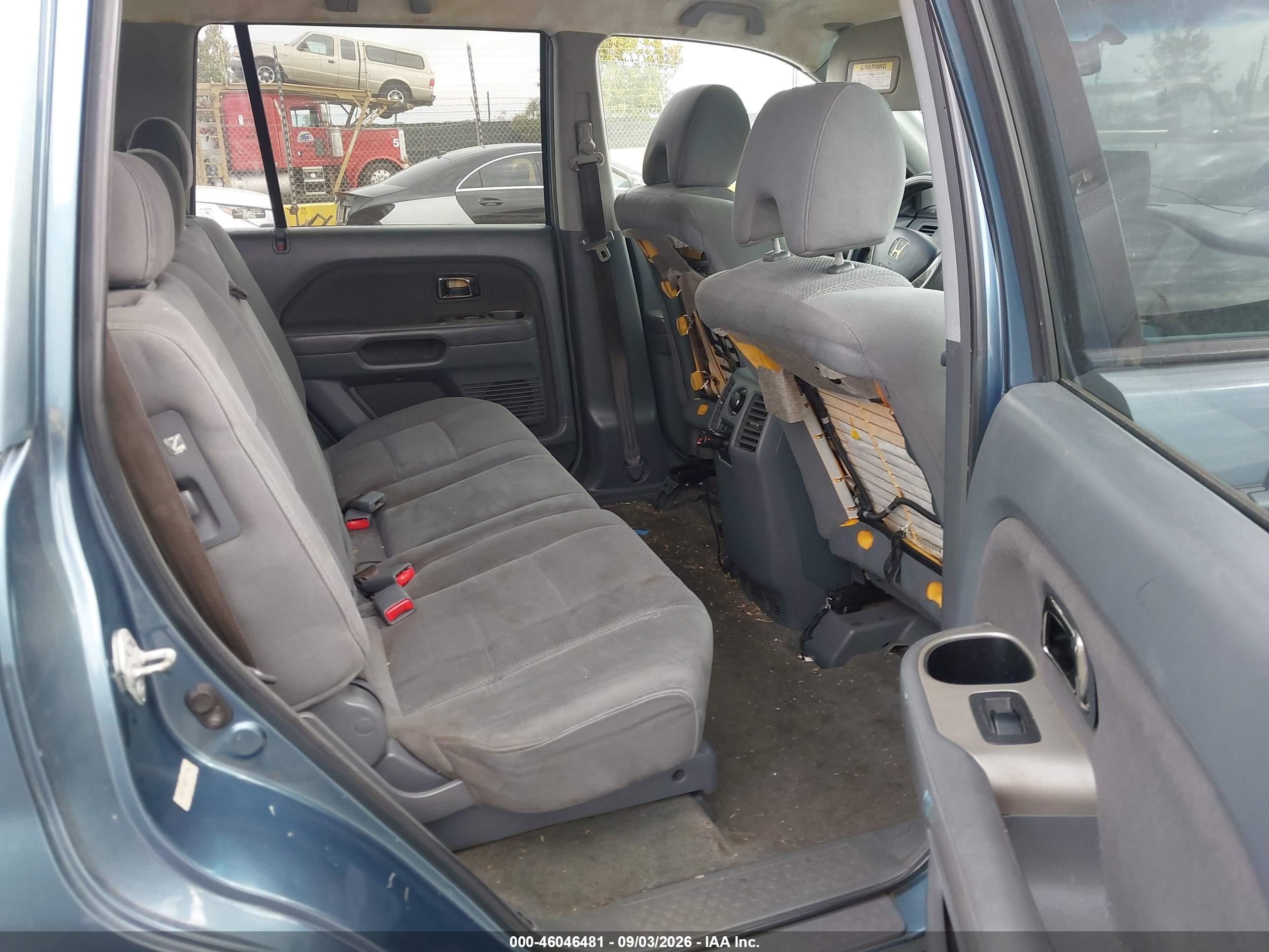 2007 Honda Pilot Ex Blue vin: 5FNYF28447B026956