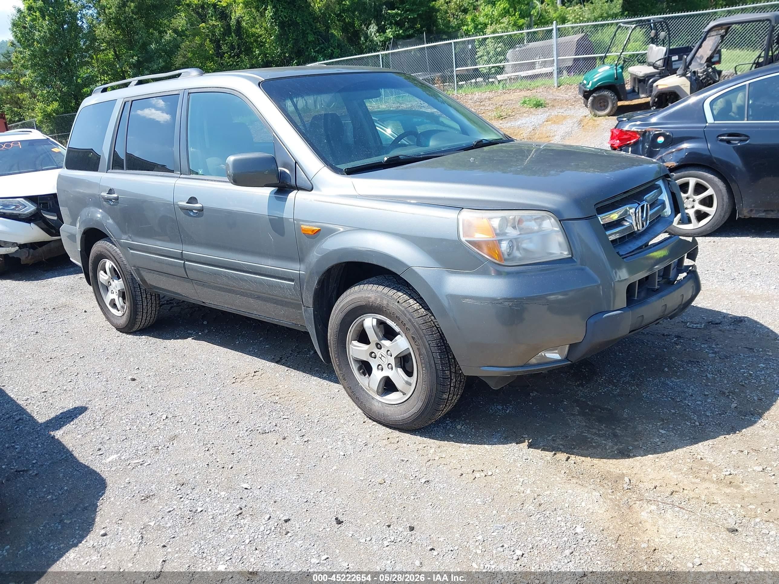 2008 Honda Pilot Ex Серый vin: 5FNYF28458B002926