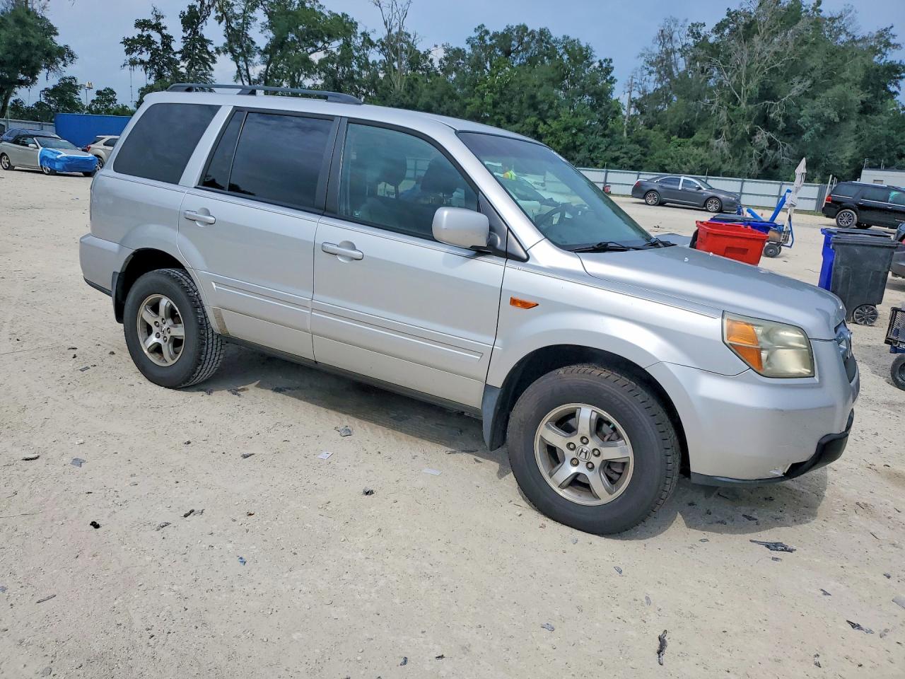 2006 Honda Pilot Ex Silver vin: 5FNYF28466B020459
