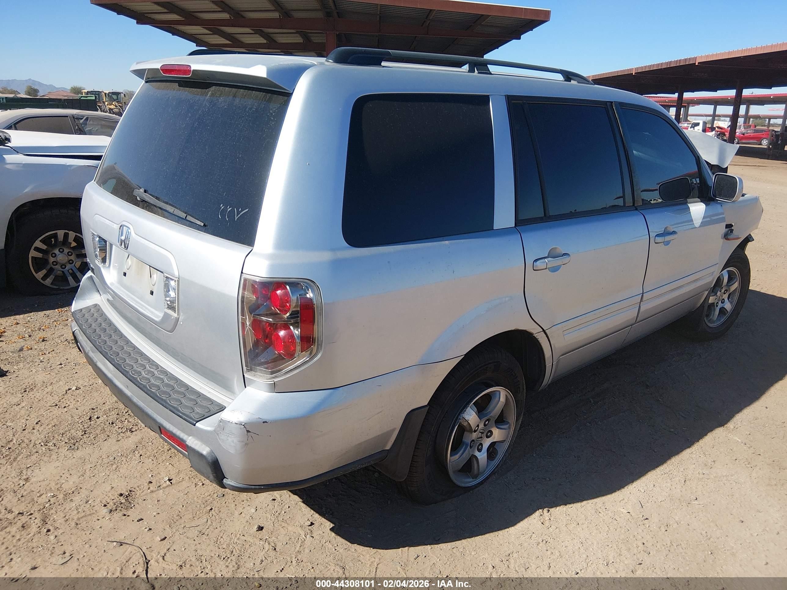 2007 Honda Pilot Ex Серебряный vin: 5FNYF28467B046495