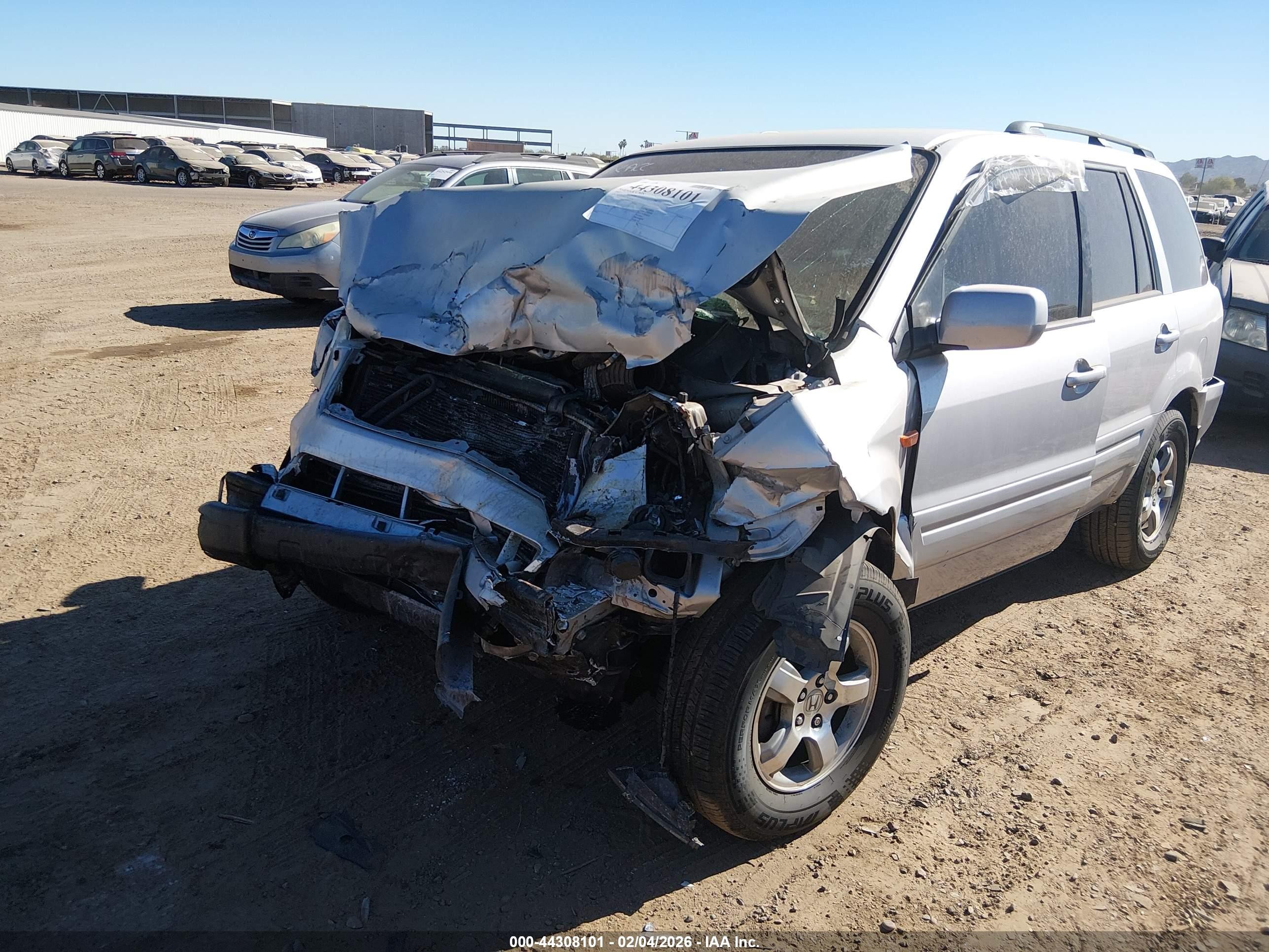 2007 Honda Pilot Ex Серебряный vin: 5FNYF28467B046495