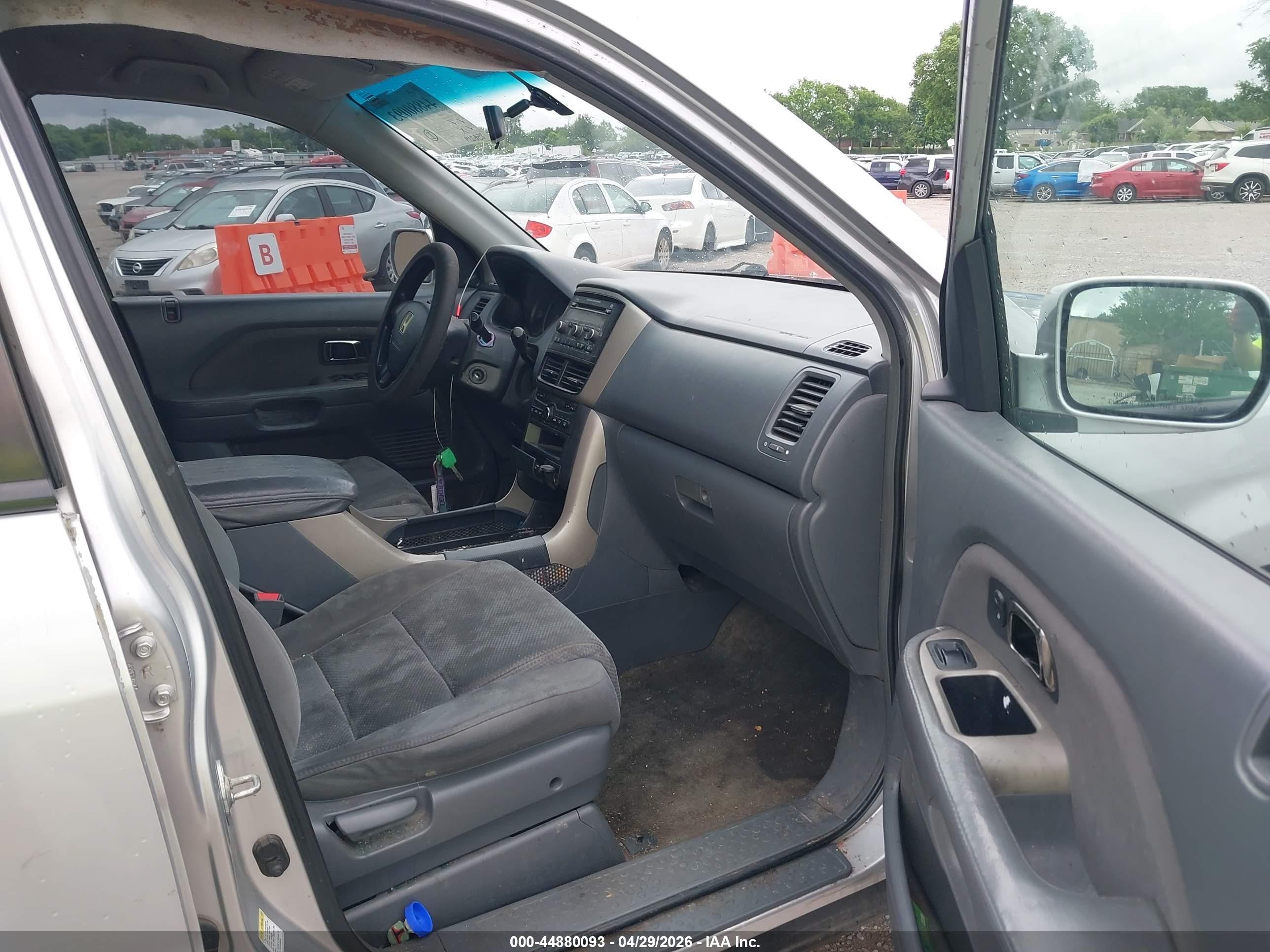 2006 Honda Pilot Ex Silver vin: 5FNYF28476B009003