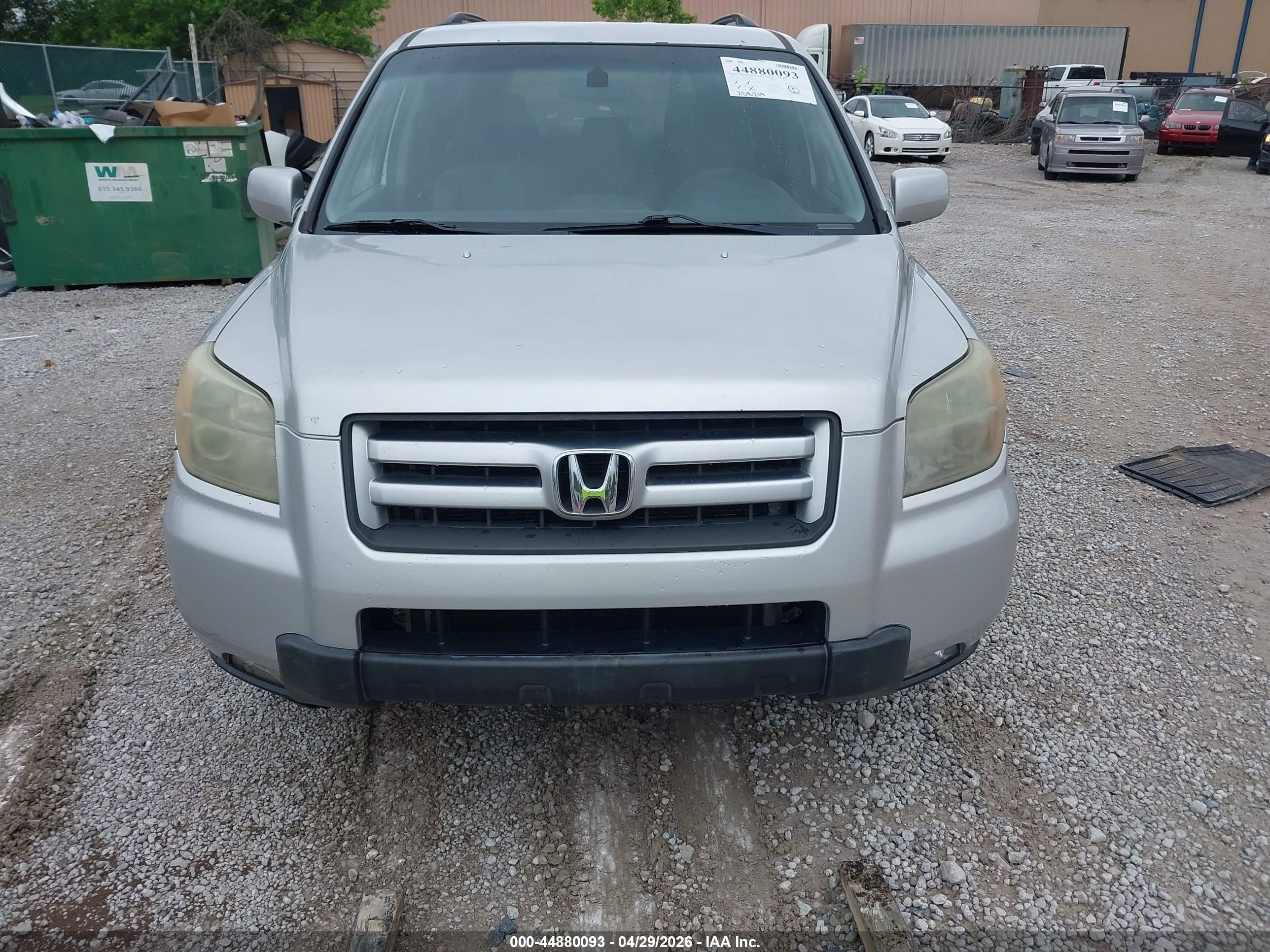 2006 Honda Pilot Ex Silver vin: 5FNYF28476B009003