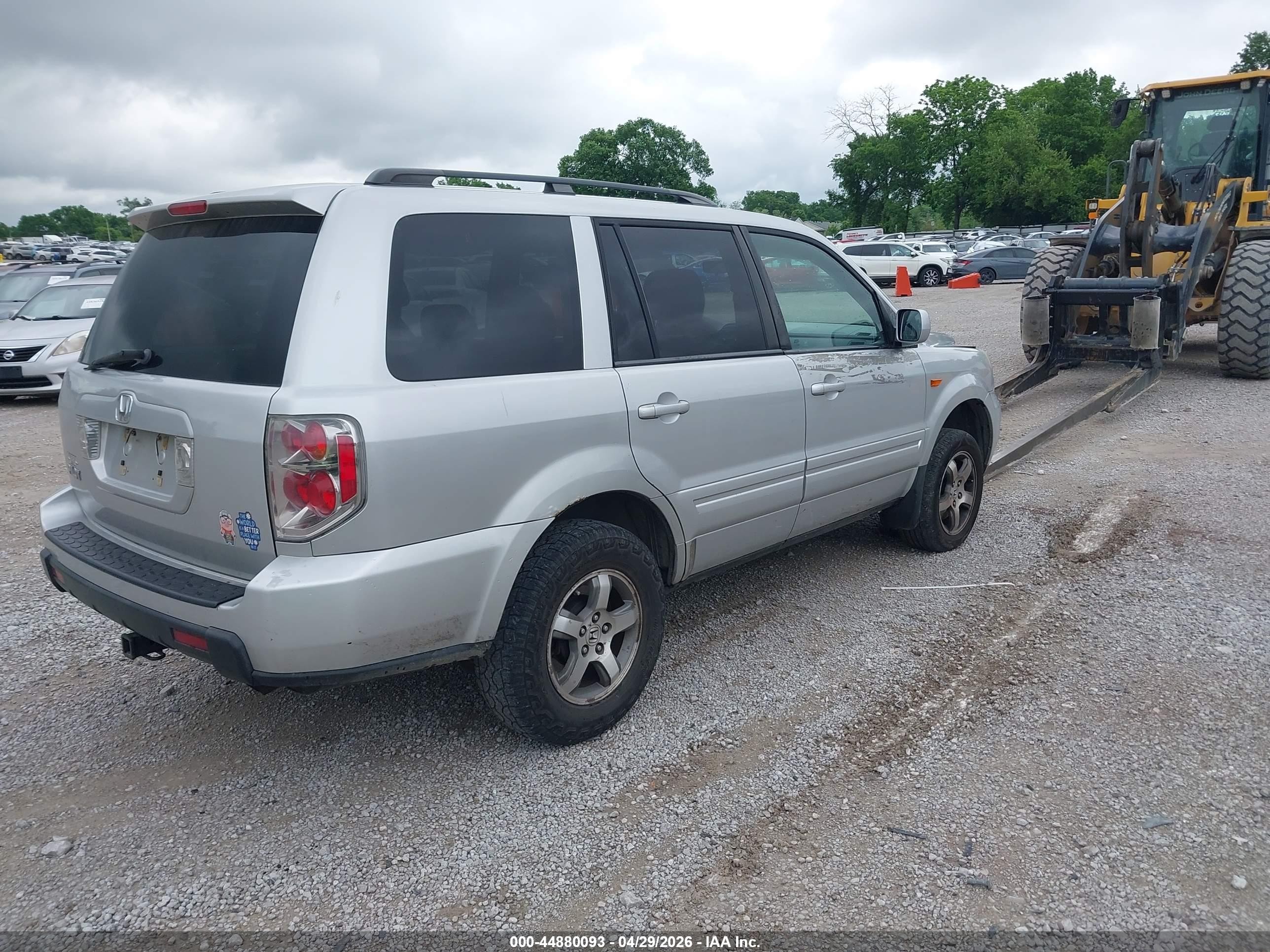 2006 Honda Pilot Ex Silver vin: 5FNYF28476B009003