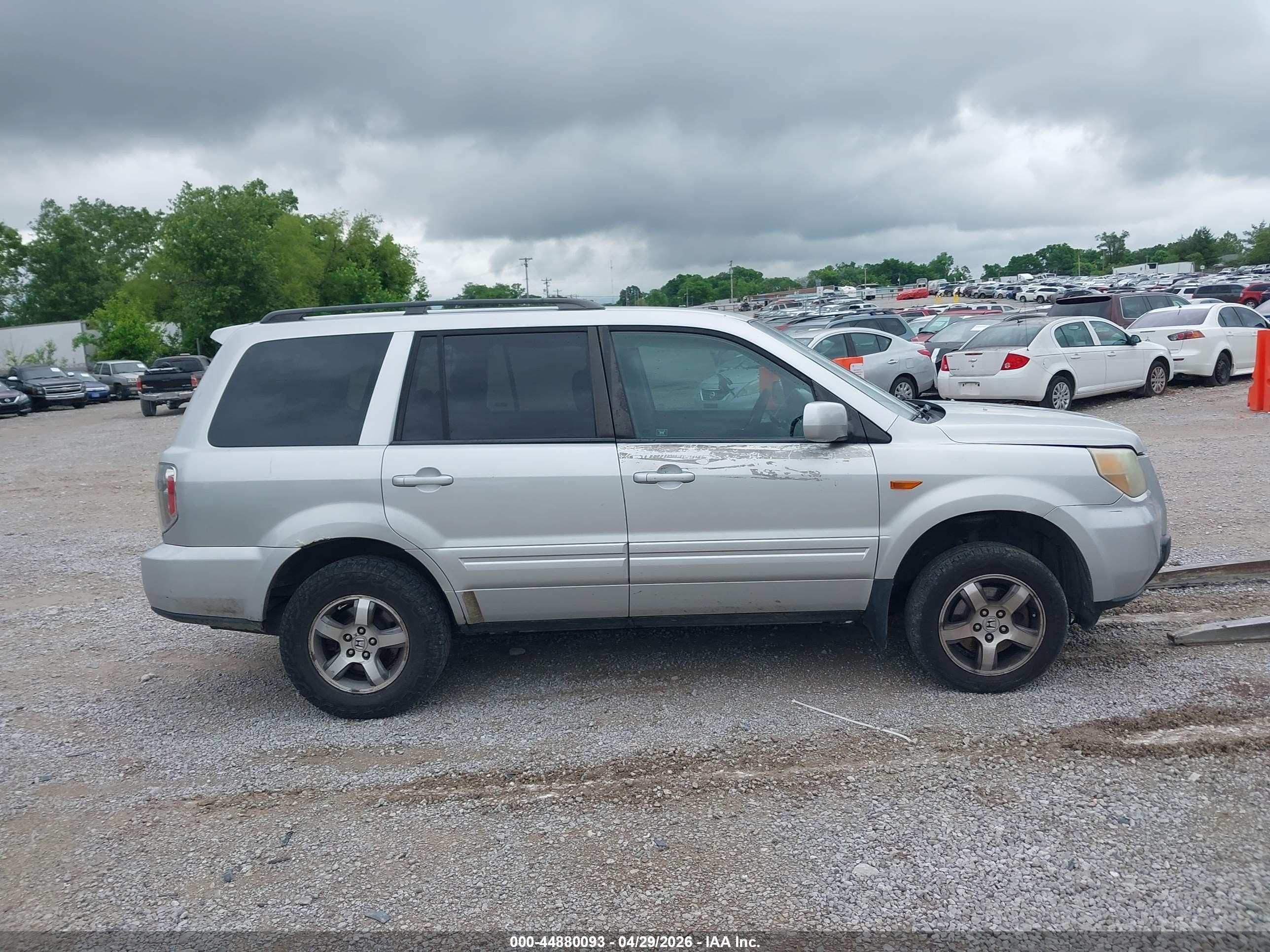 2006 Honda Pilot Ex Silver vin: 5FNYF28476B009003