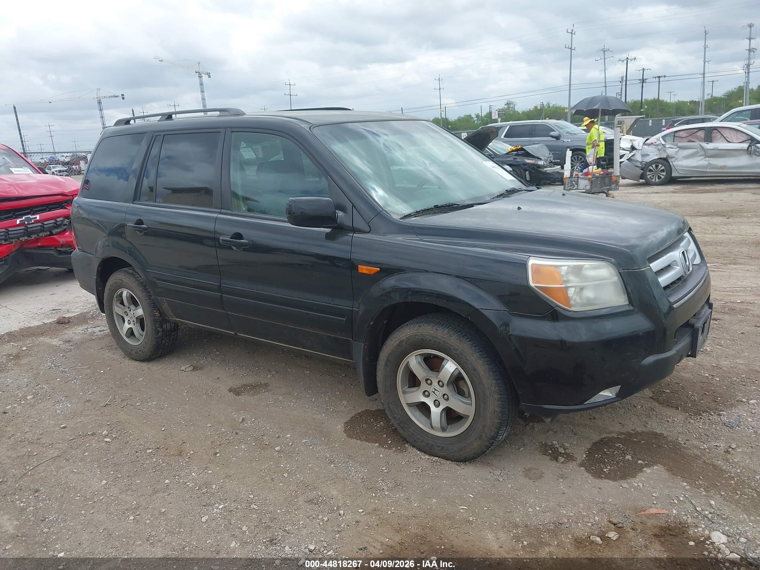 2007 Honda Pilot Ex Black vin: 5FNYF28477B009469