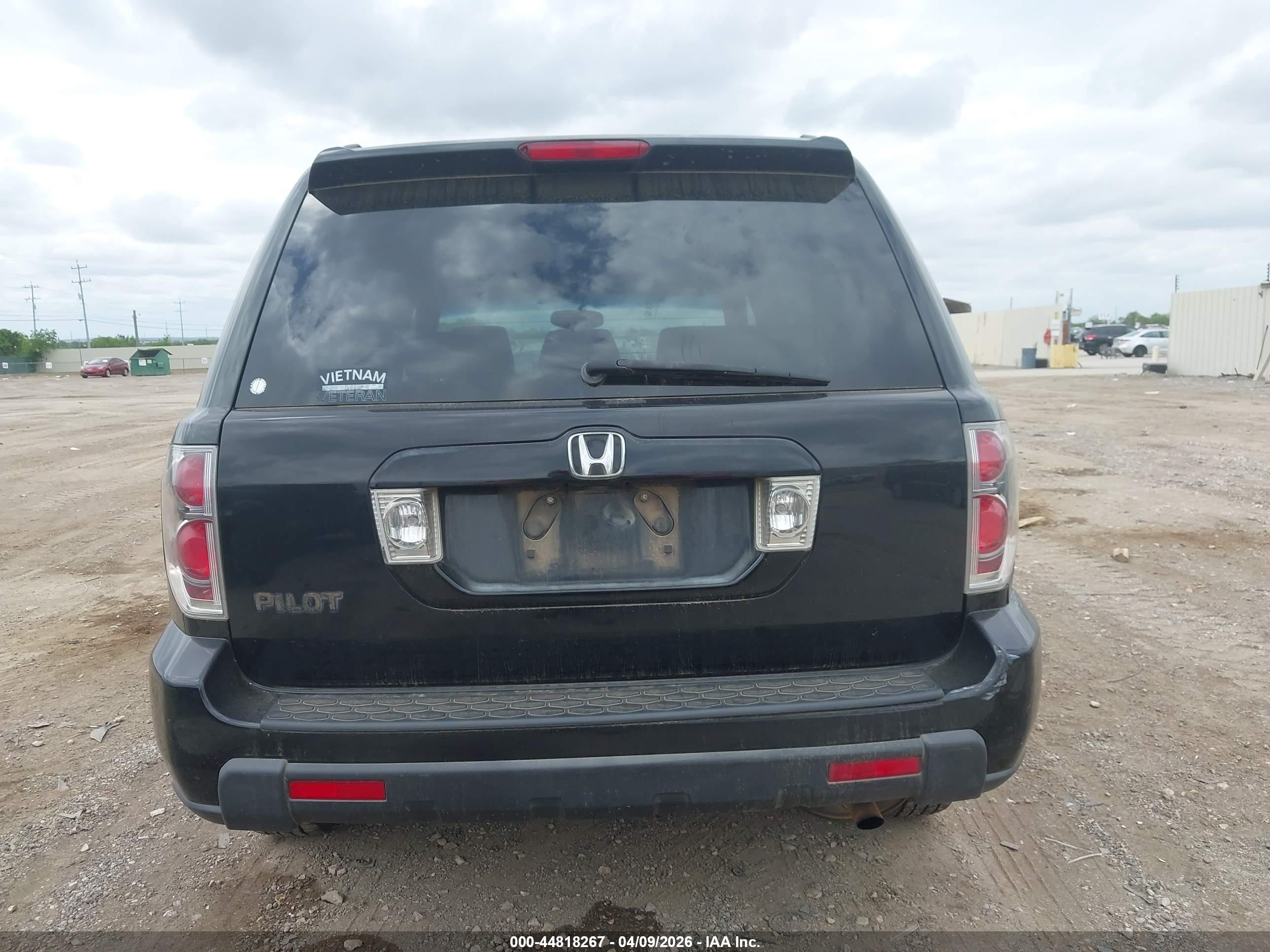 2007 Honda Pilot Ex Black vin: 5FNYF28477B009469