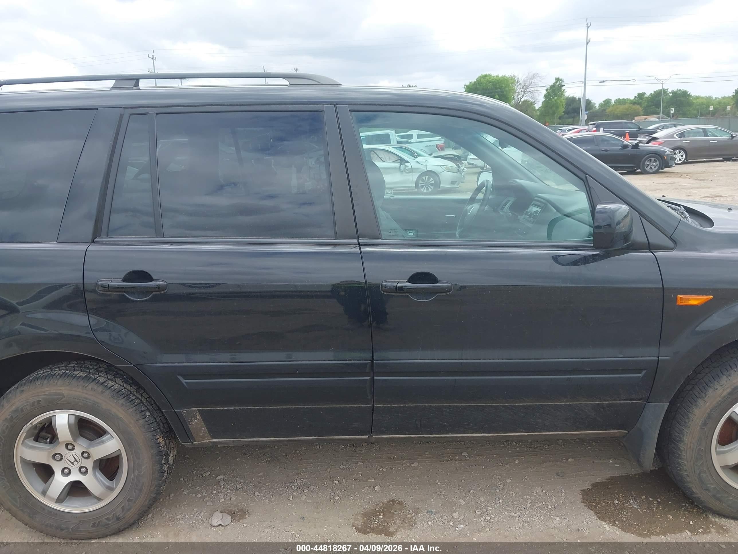 2007 Honda Pilot Ex Black vin: 5FNYF28477B009469
