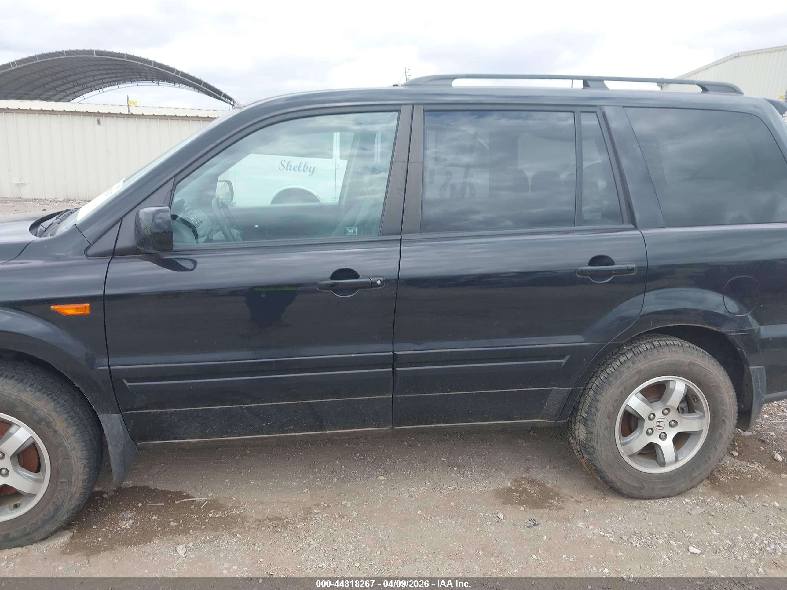 2007 Honda Pilot Ex Black vin: 5FNYF28477B009469
