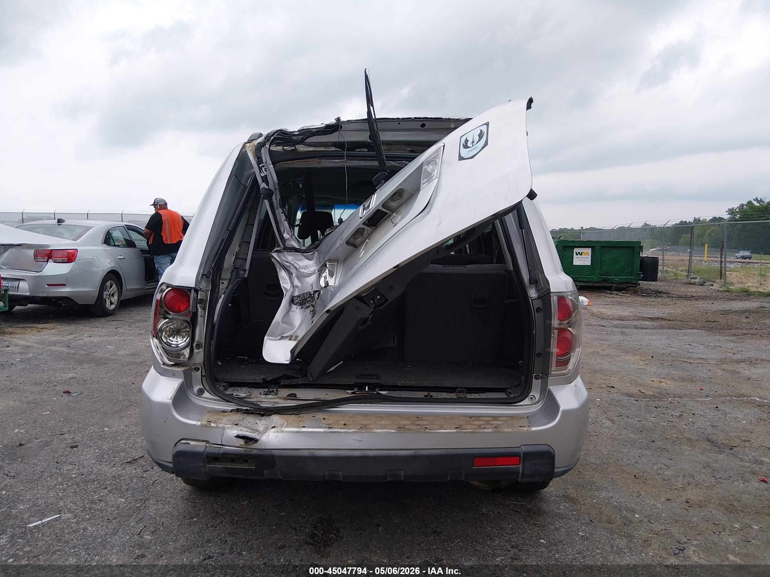 2007 Honda Pilot Ex Silver vin: 5FNYF28477B019483