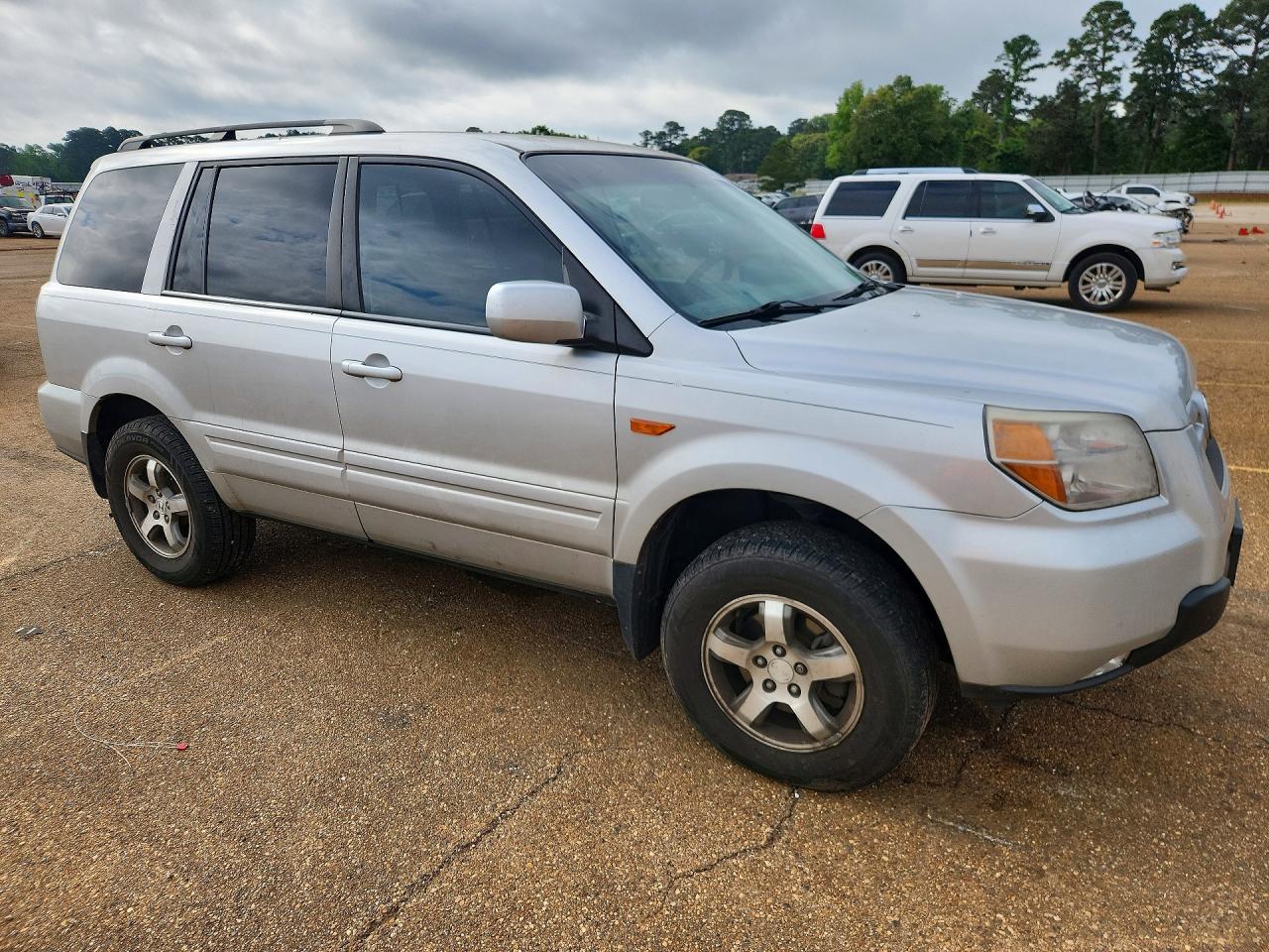 2007 Honda Pilot Ex Silver vin: 5FNYF28477B034839