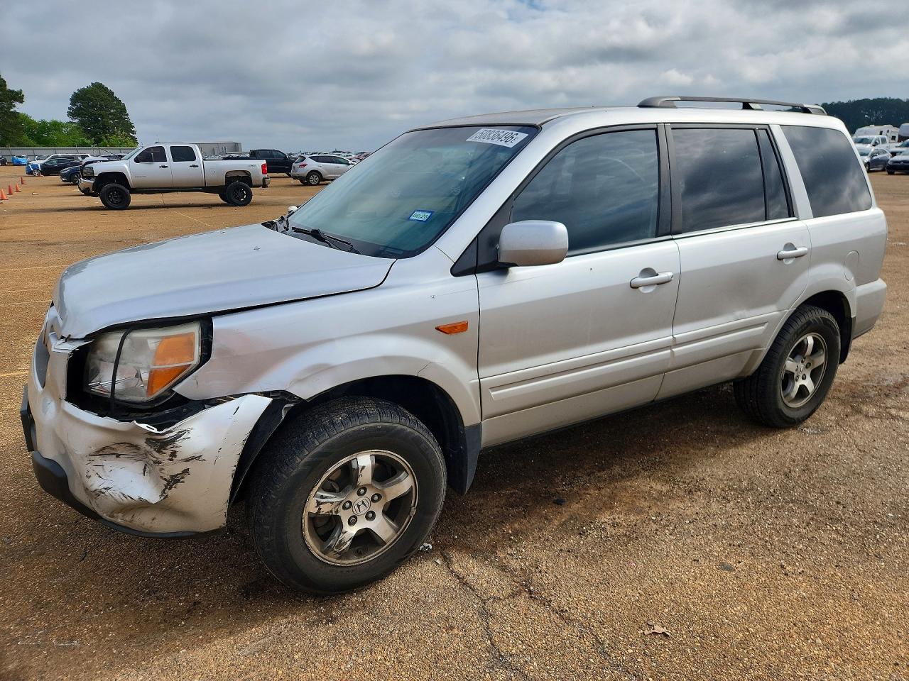 2007 Honda Pilot Ex Silver vin: 5FNYF28477B034839