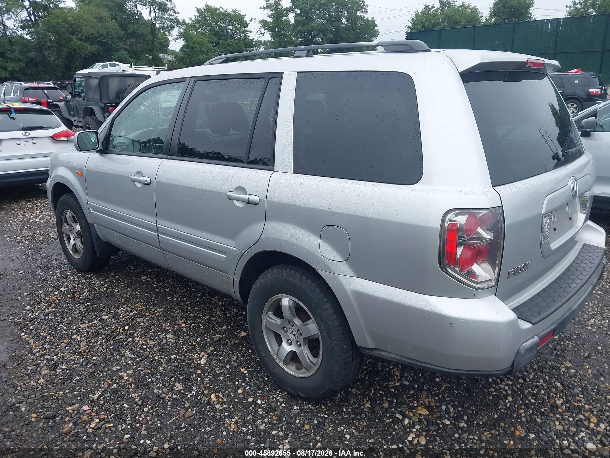 2006 Honda Pilot Ex Silver vin: 5FNYF28486B025727