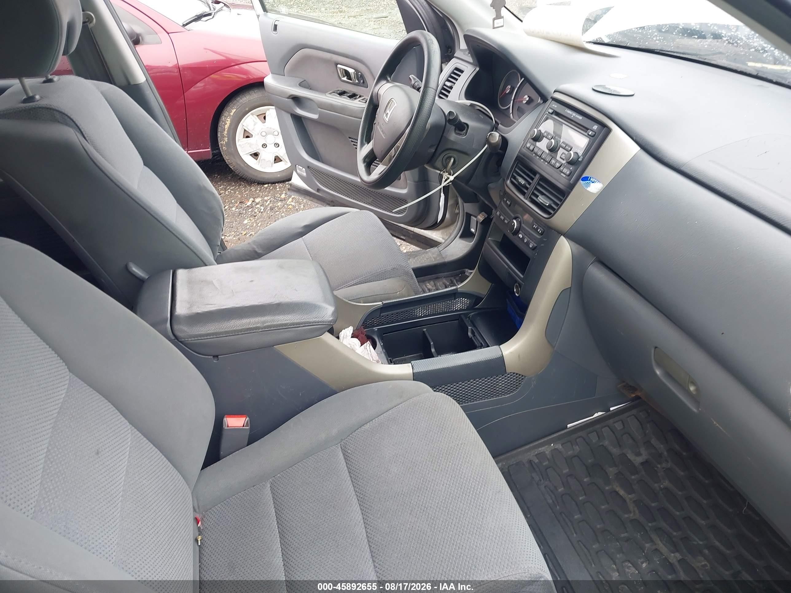 2006 Honda Pilot Ex Silver vin: 5FNYF28486B025727
