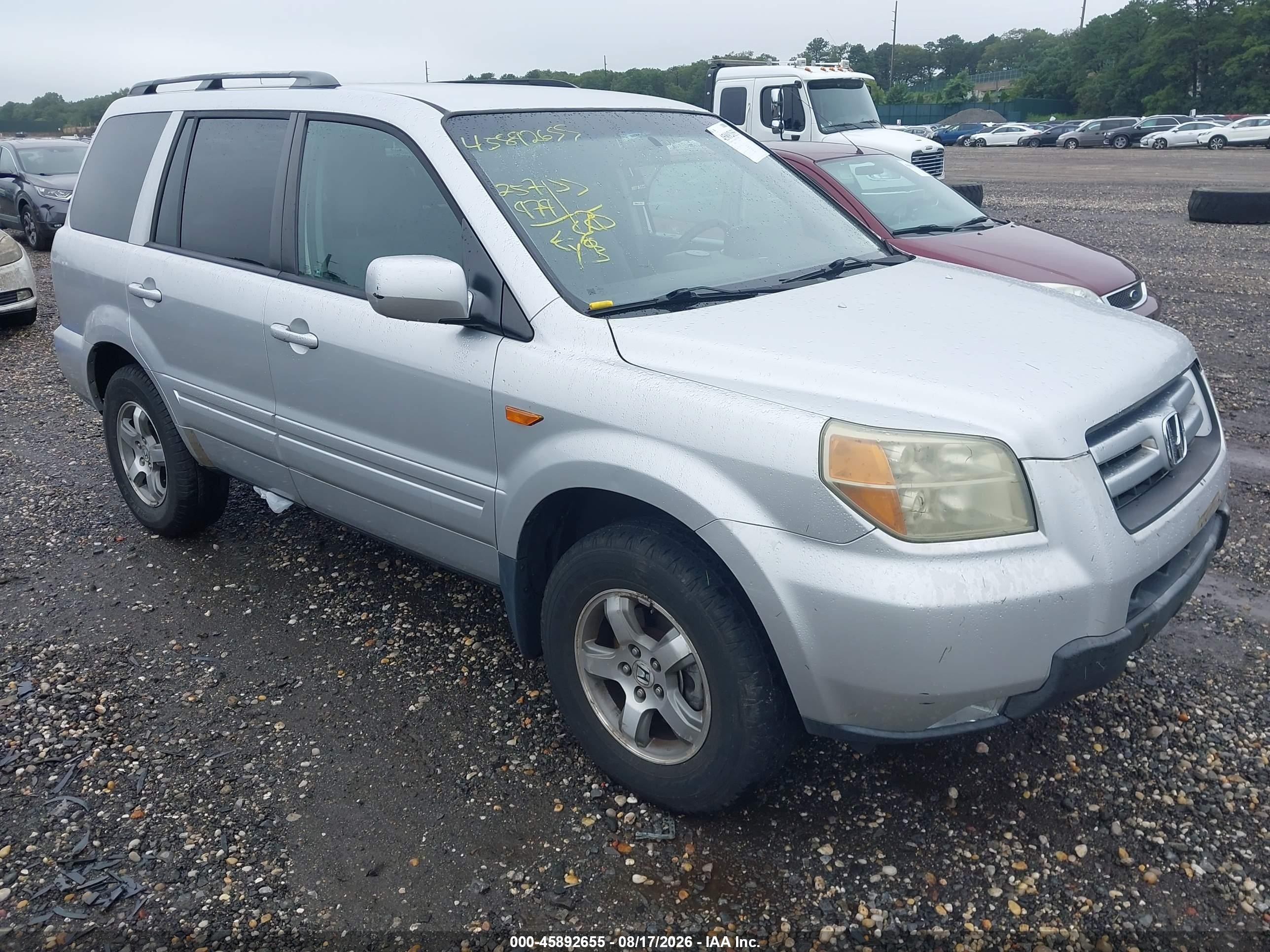 2006 Honda Pilot Ex Silver vin: 5FNYF28486B025727