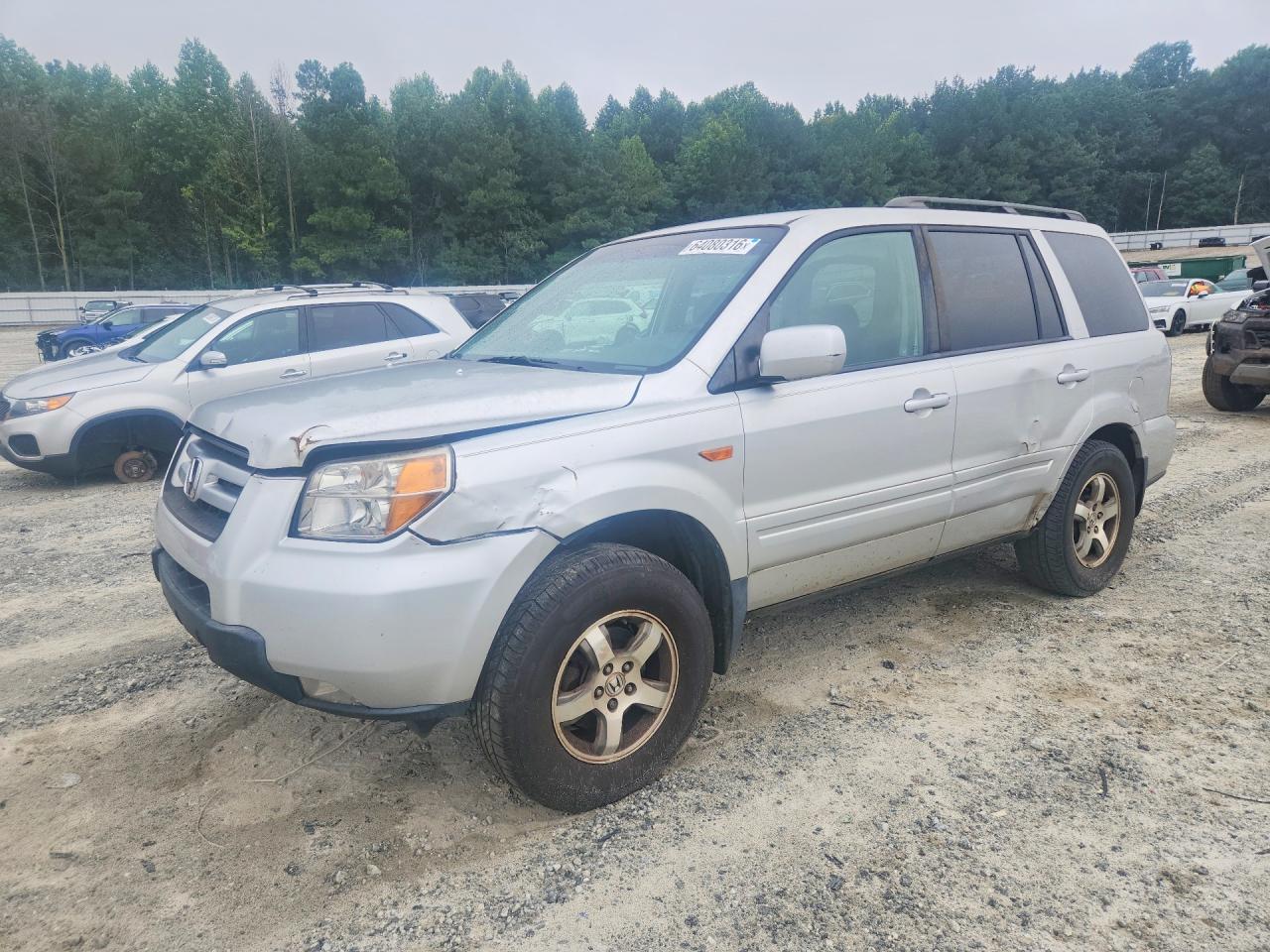 2006 Honda Pilot Ex Silver vin: 5FNYF28486B026991