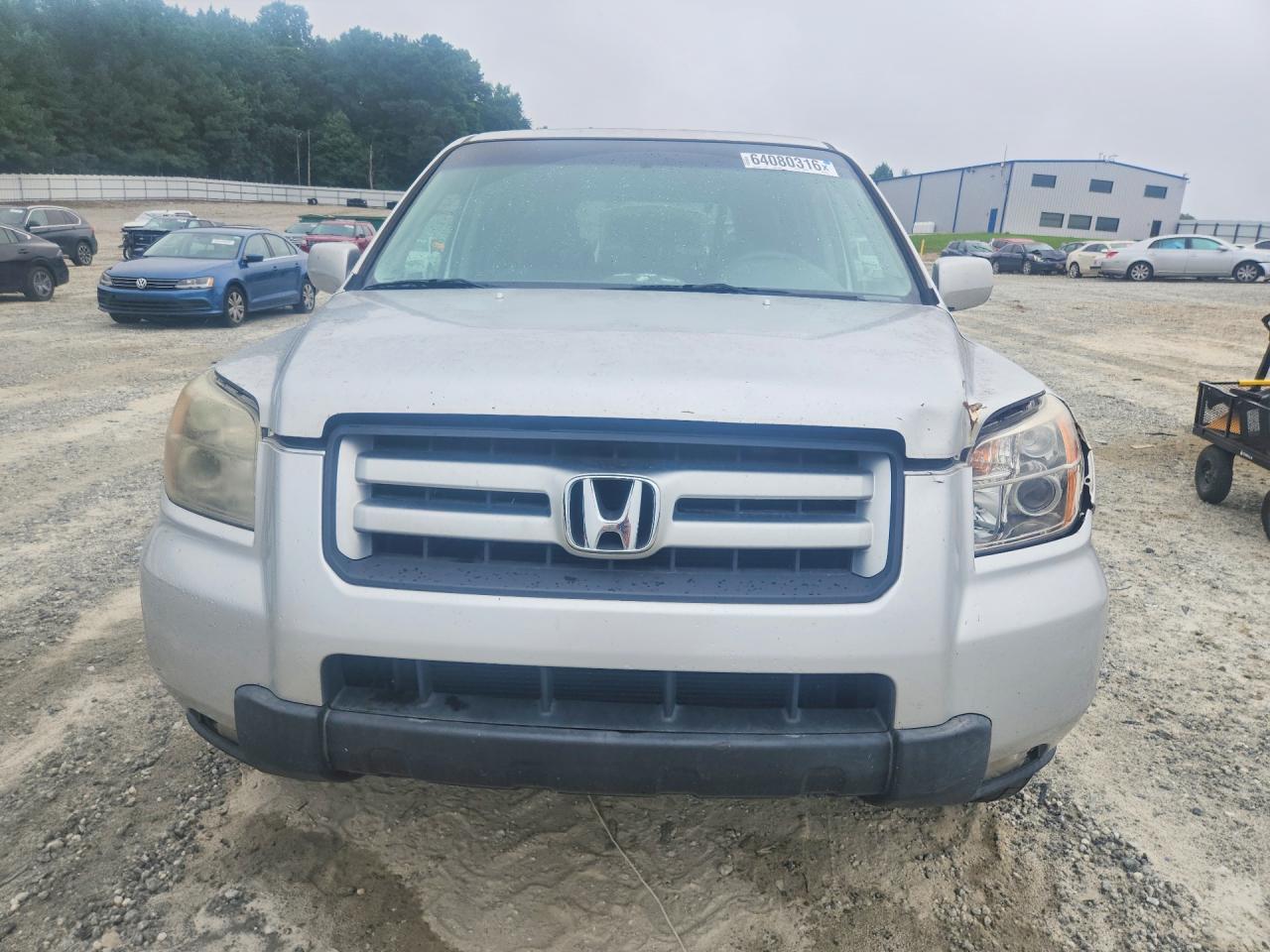 2006 Honda Pilot Ex Silver vin: 5FNYF28486B026991