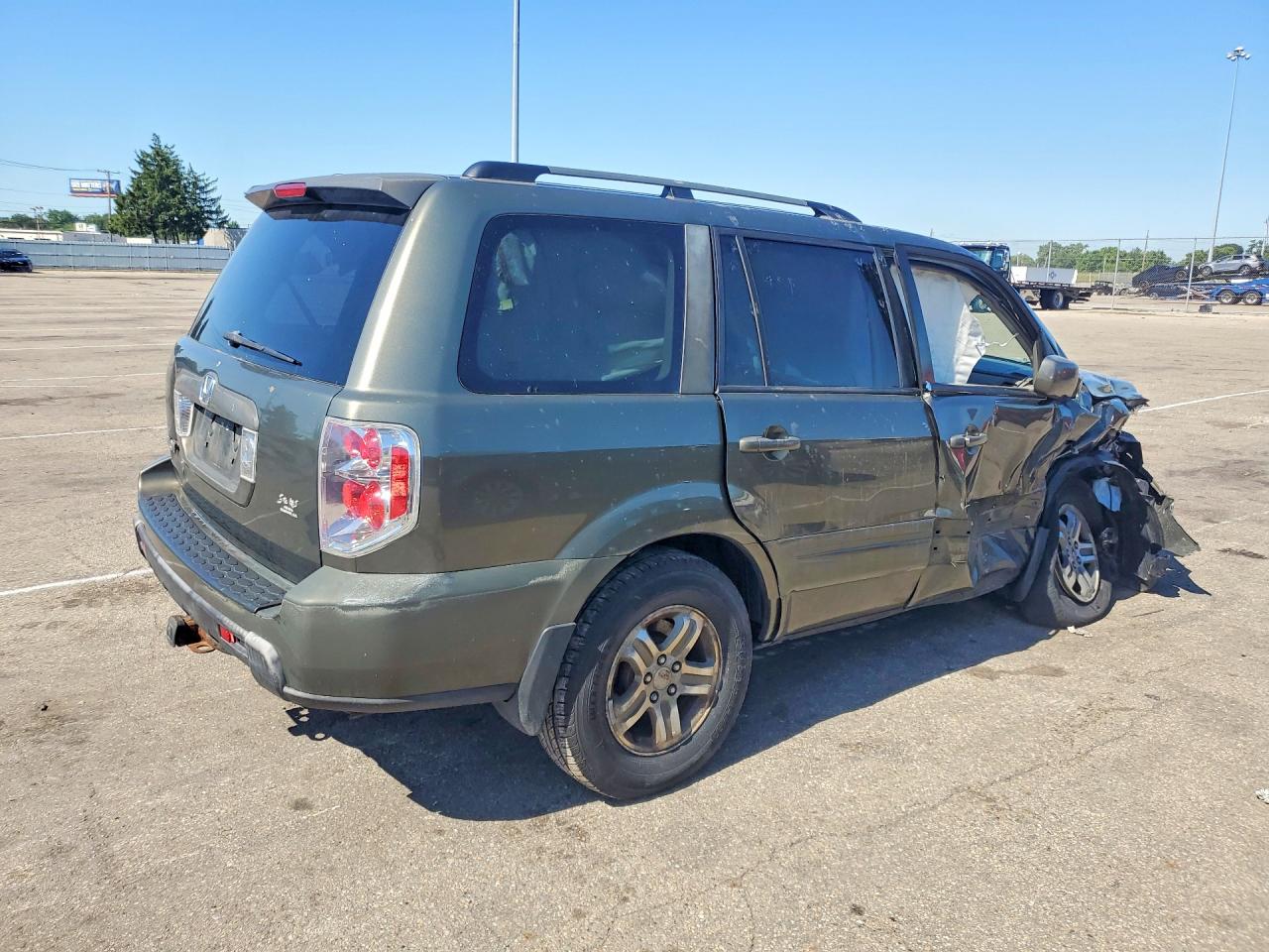 2006 Honda Pilot Ex Green vin: 5FNYF28486B038915
