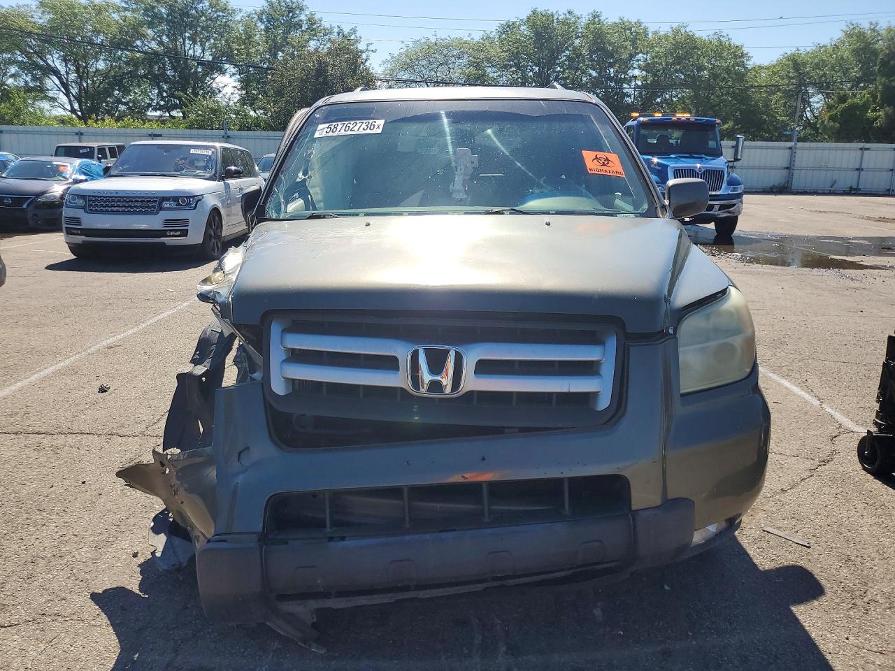 2006 Honda Pilot Ex Green vin: 5FNYF28486B038915