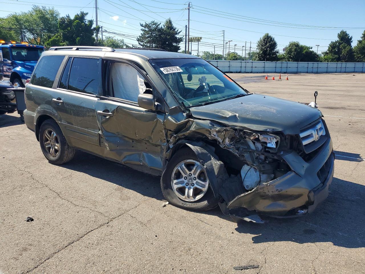 2006 Honda Pilot Ex Green vin: 5FNYF28486B038915