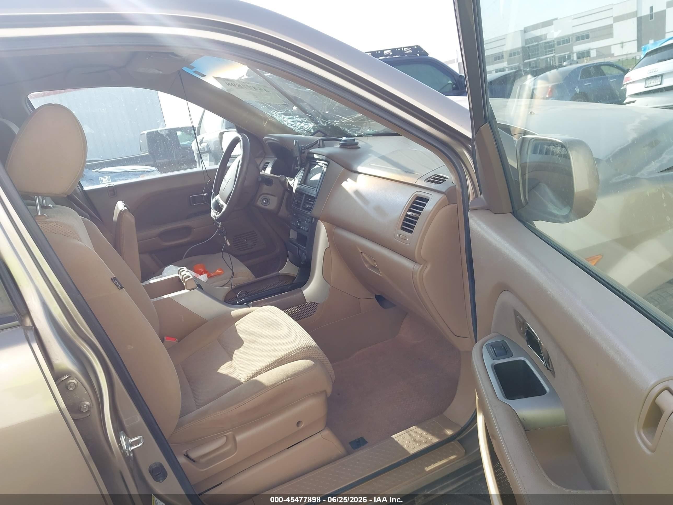 2008 Honda Pilot Ex Beige vin: 5FNYF28488B025553