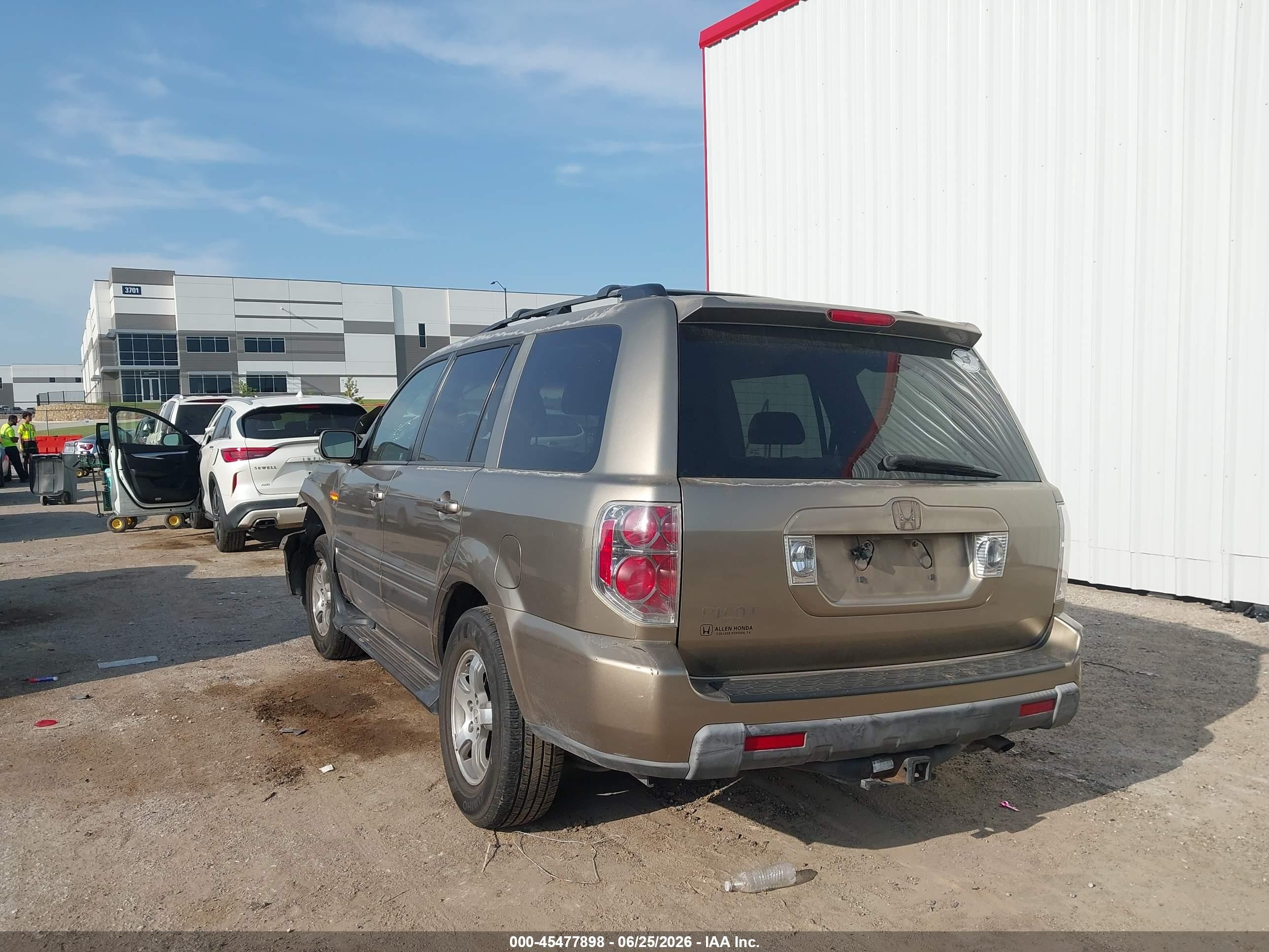 2008 Honda Pilot Ex Beige vin: 5FNYF28488B025553